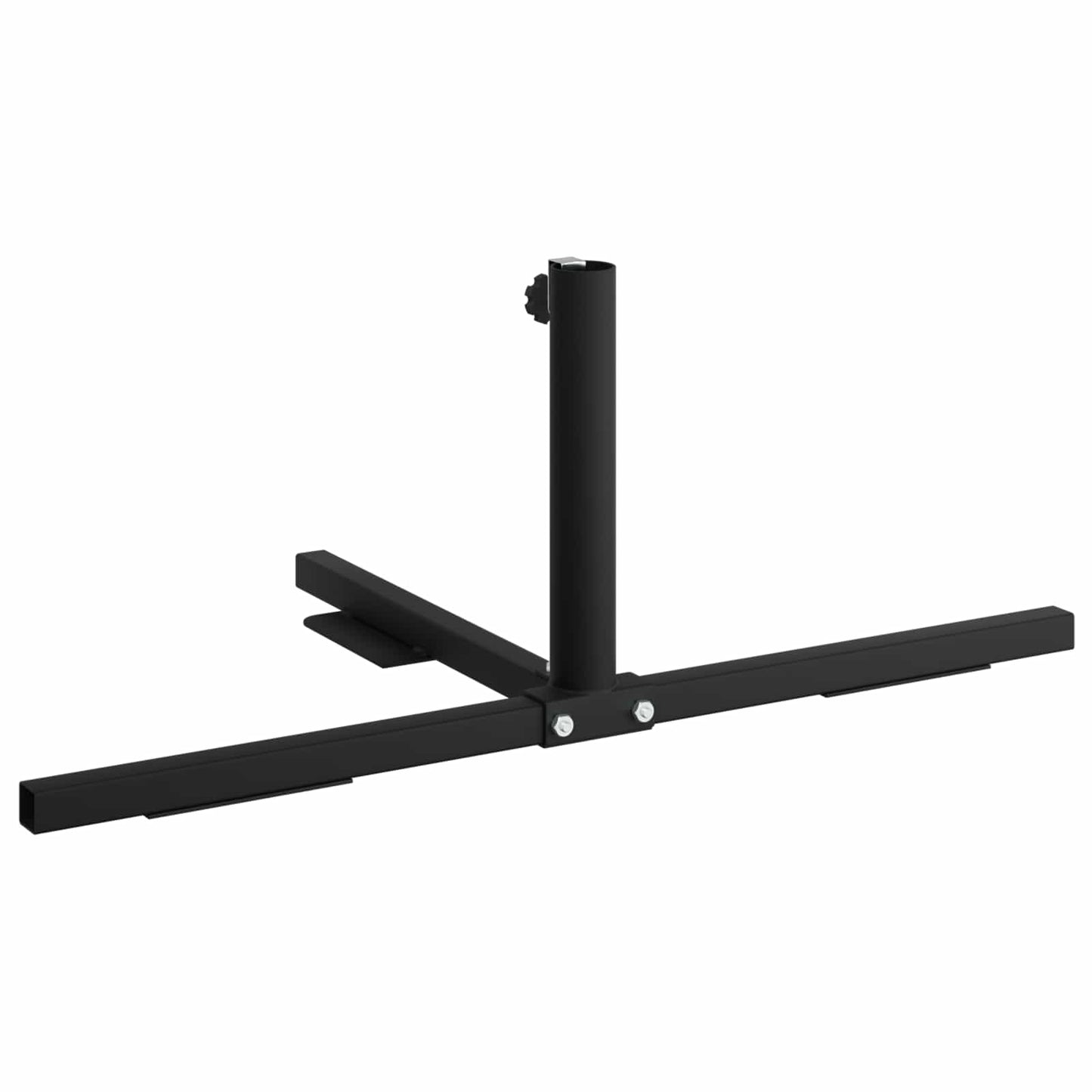 Halv Parasol Base Ramme Svart Stål for 32-38 mm Pole