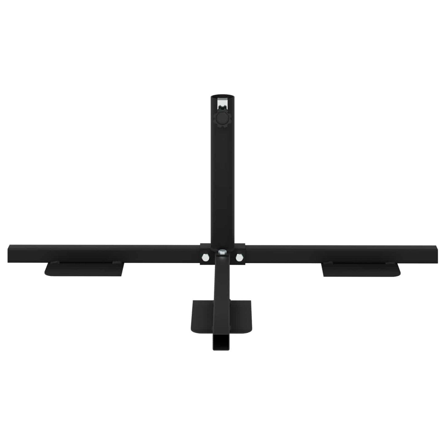 Halv Parasol Base Ramme Svart Stål for 32-38 mm Pole