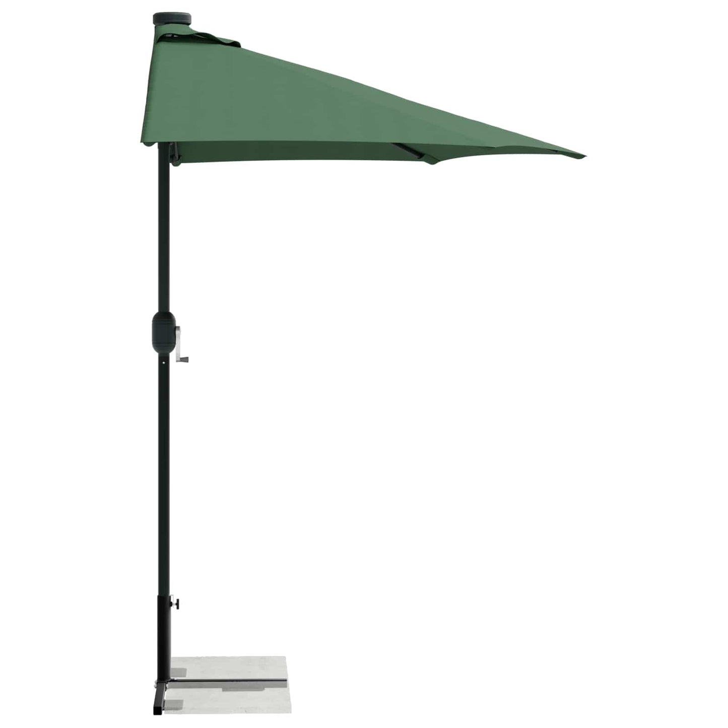 Halv Parasol Base Ramme Svart Stål for 32-38 mm Pole