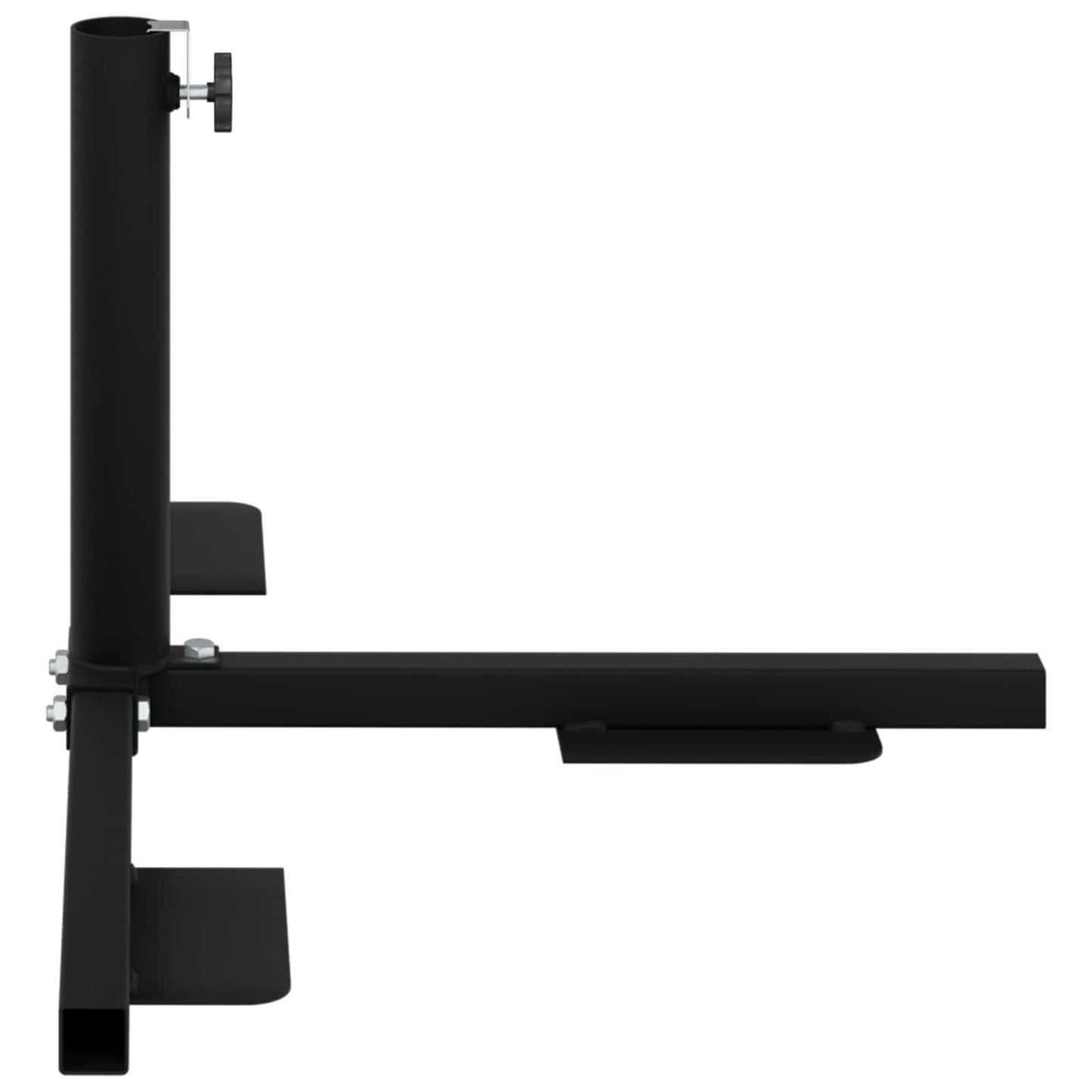 Halv Parasol Base Ramme Svart Stål for 32-38 mm Pole
