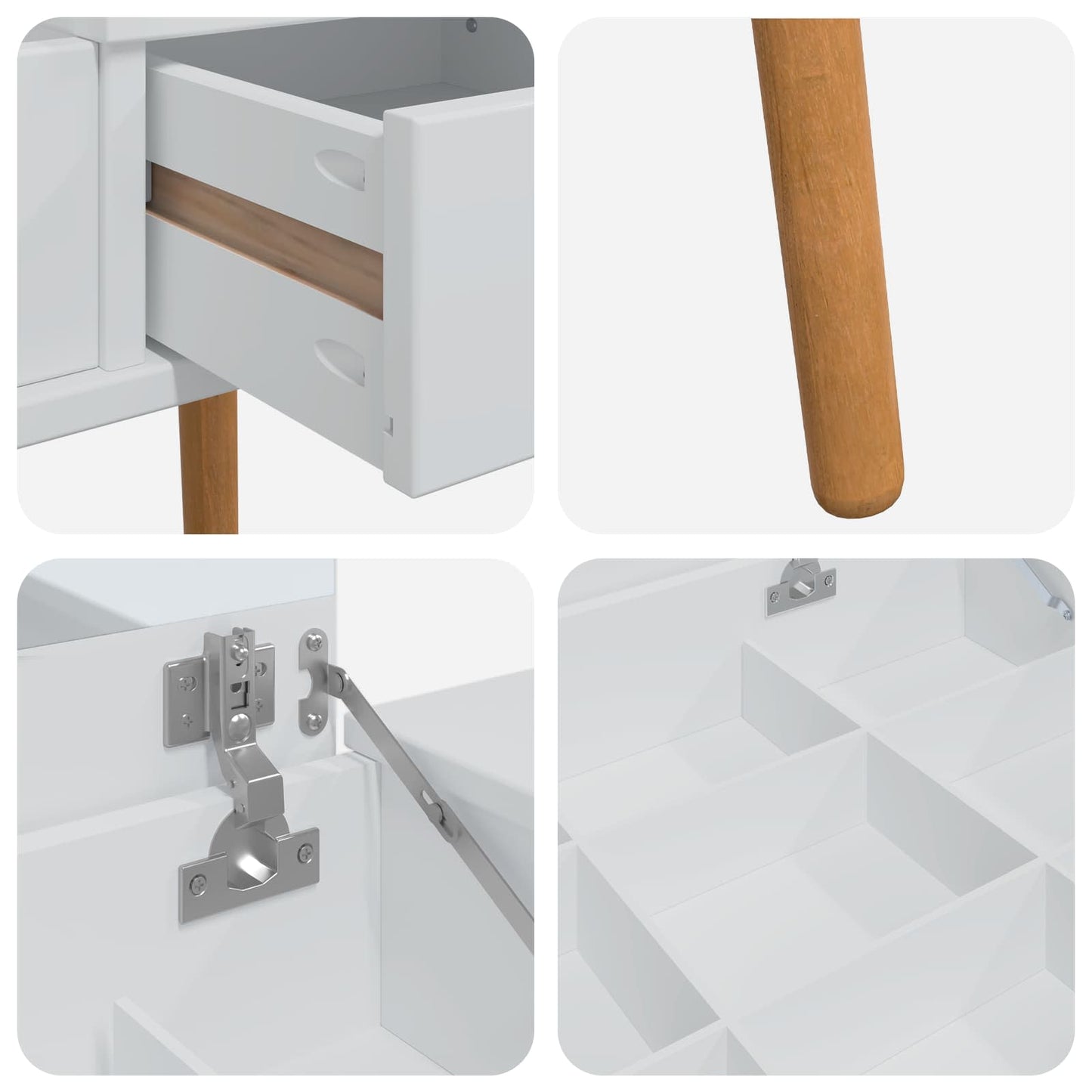 Sminkebord FAUSKE Hvit 112 x 50 x 78 cm