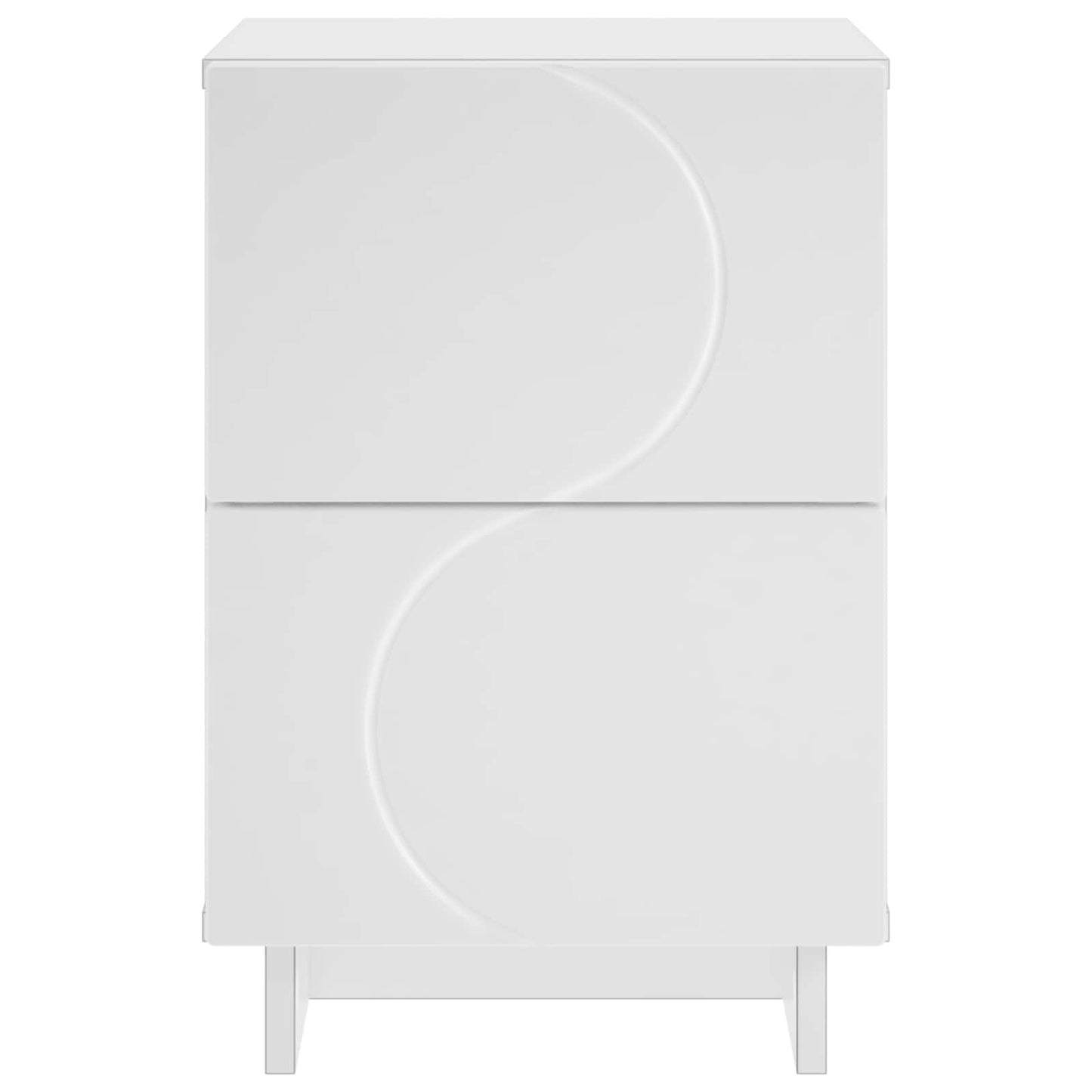 Nattbordskap 2 stk. Hvit 33,5 x 34,5 x 50 cm Konstruert tre
