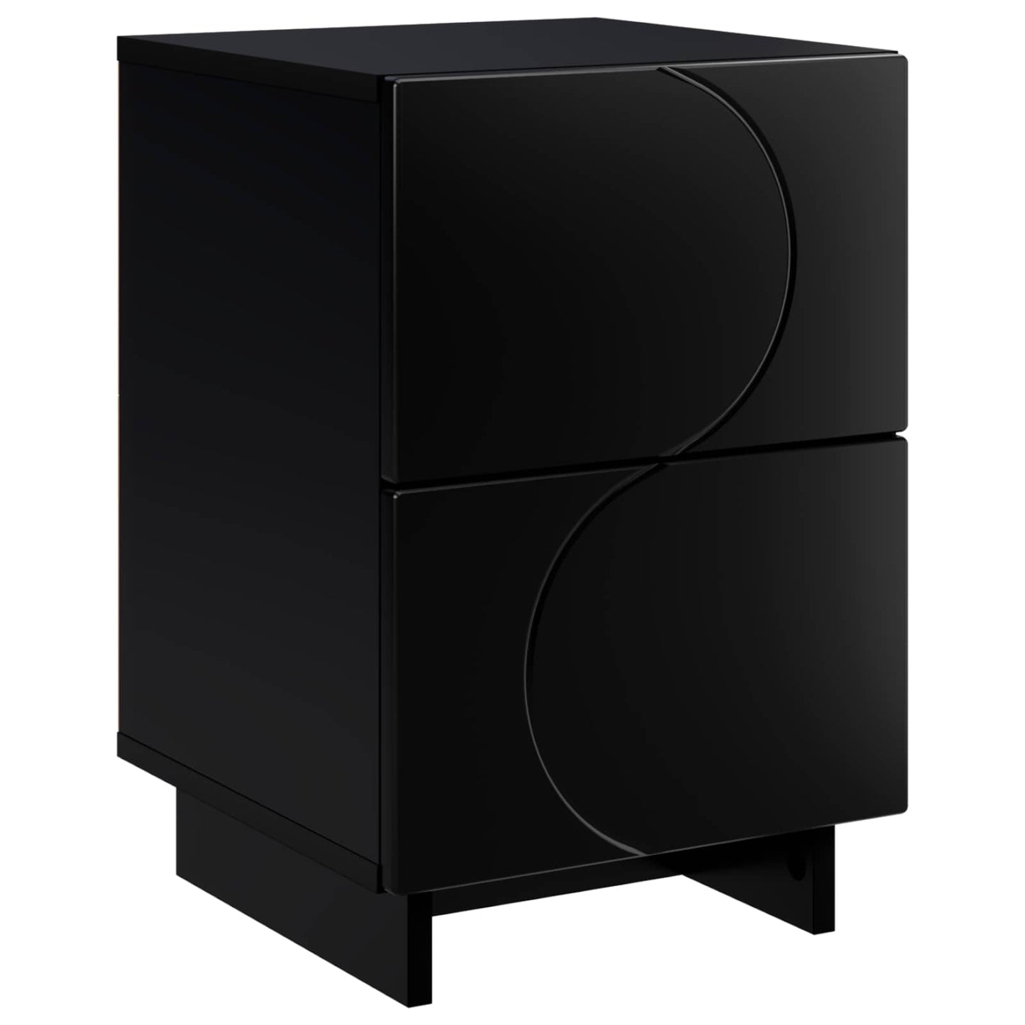 Nattbordskap Svart 33,5 x 34,5 x 50 cm Konstruert tre