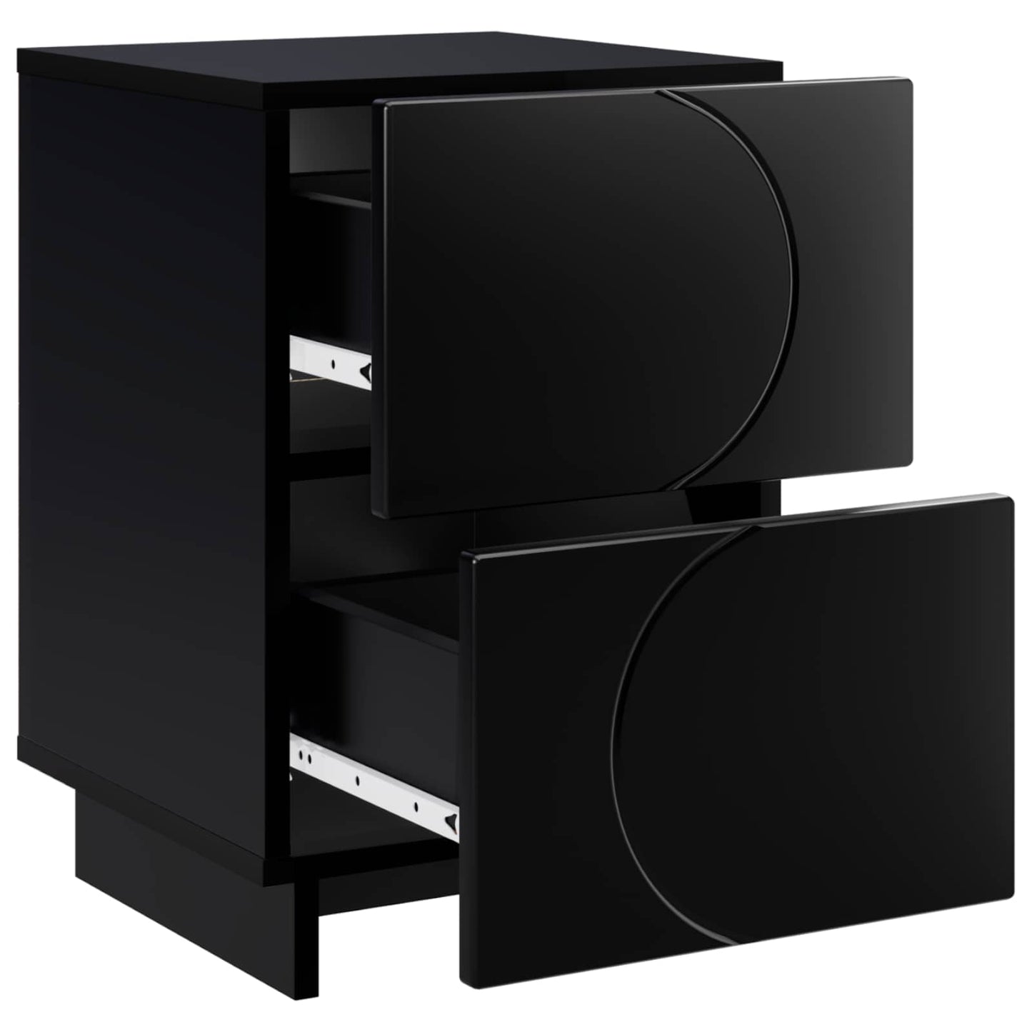 Nattbordskap Svart 33,5 x 34,5 x 50 cm Konstruert tre