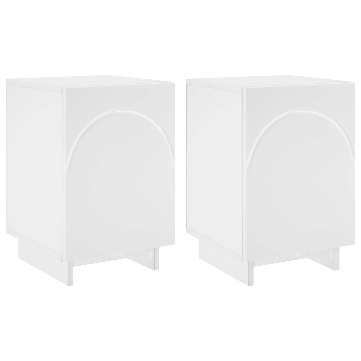 Nattbordskap 2 pcs Hvit 33,5 x 34,5 x 50 cm Konstruert tre