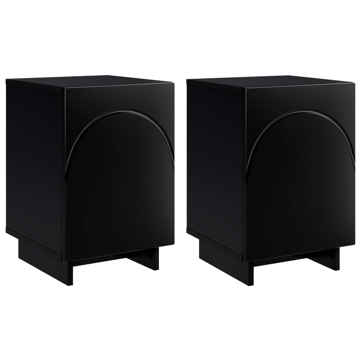 Nattbordskap 2 pcs Svart 33,5 x 34,5 x 50 cm Konstruert tre