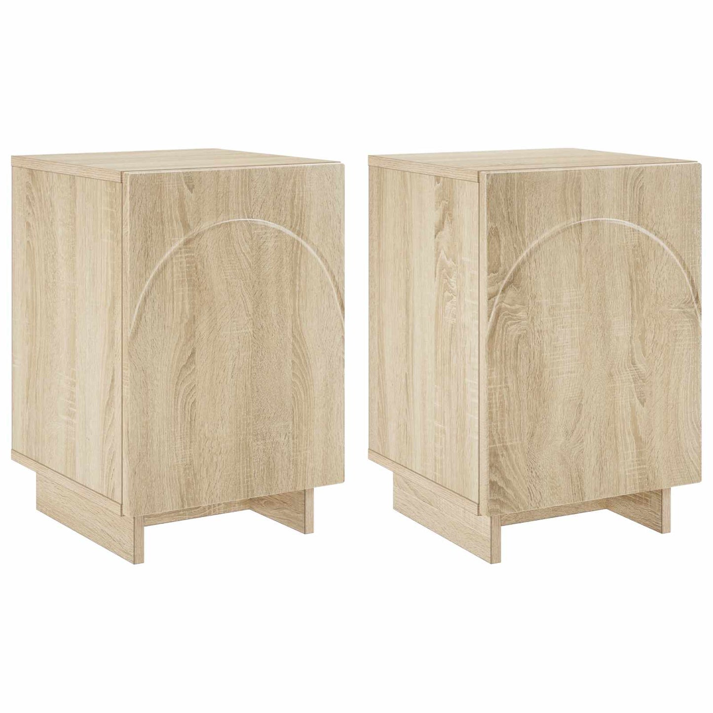 Nattbordskap 2 pcs Sonoma eik 33,5 x 34,5 x 50 cm