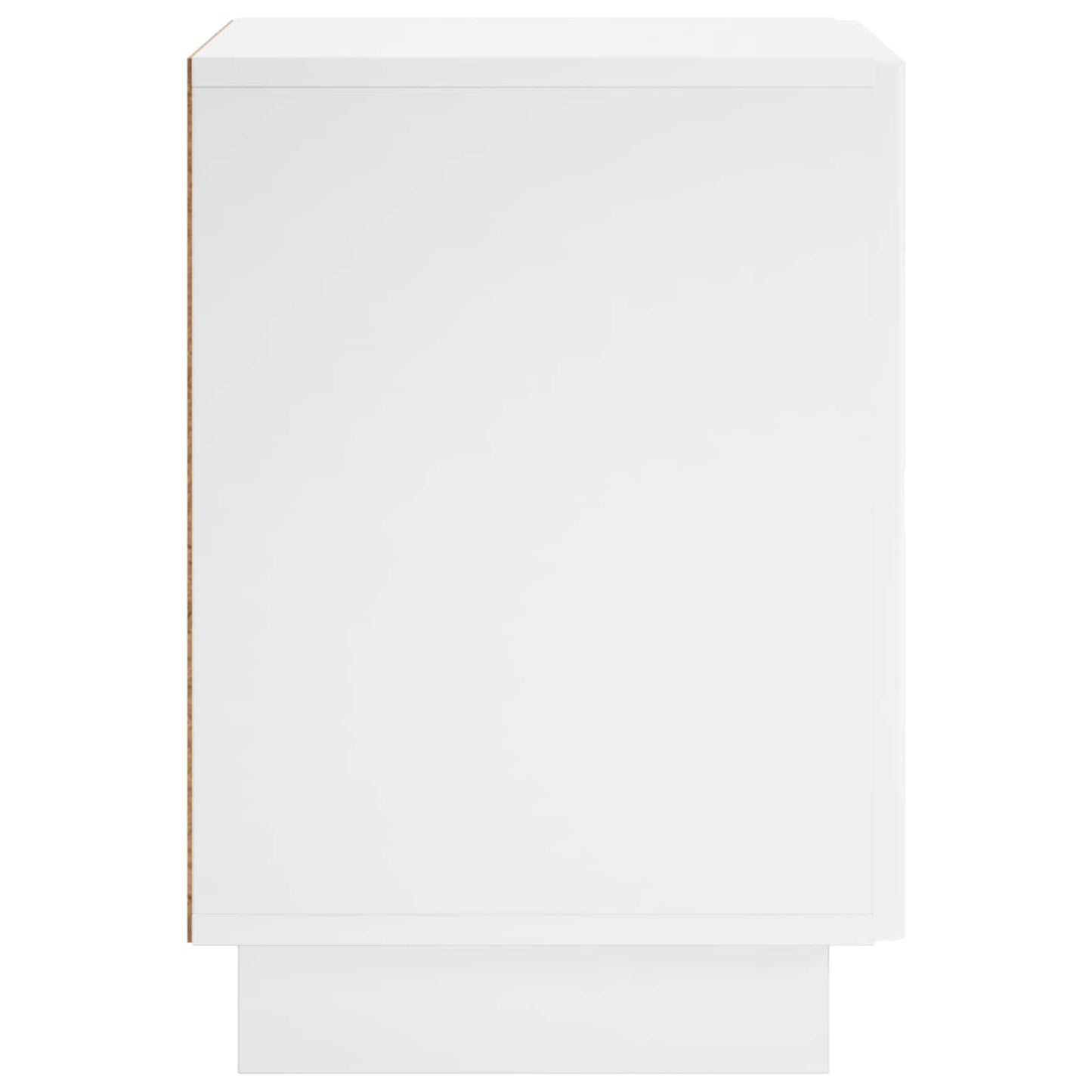 Nattbordskap 2 pcs Høgglans hvit 33,5 x 34,5 x 50 cm