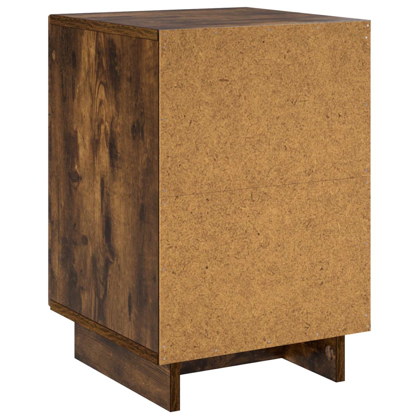 Nattbordskap 2 pcs Røkt Eik 33,5 x 34,5 x 50 cm Konstruert tre