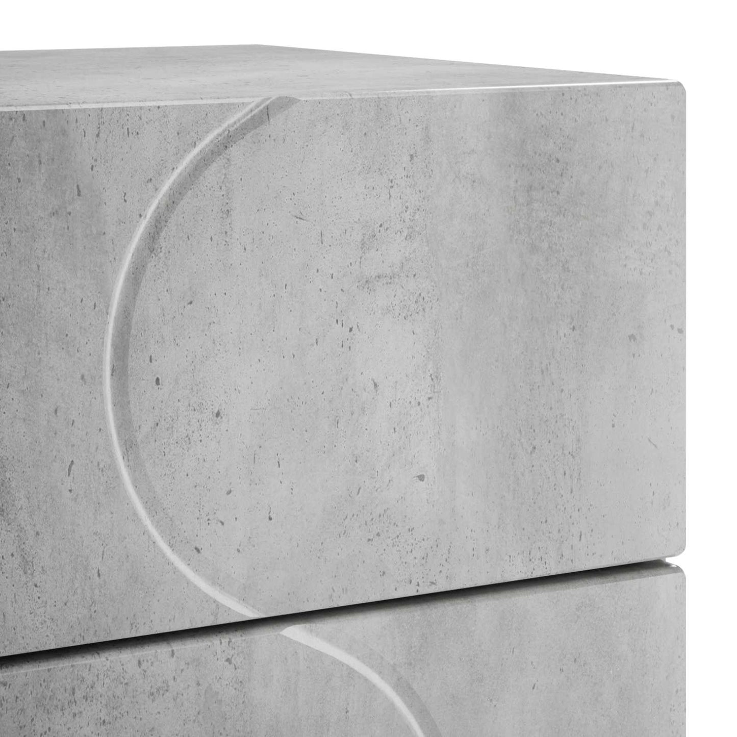 Nattbordskap Betonggrå 33,5 x 34,5 x 60 cm Konstruert tre