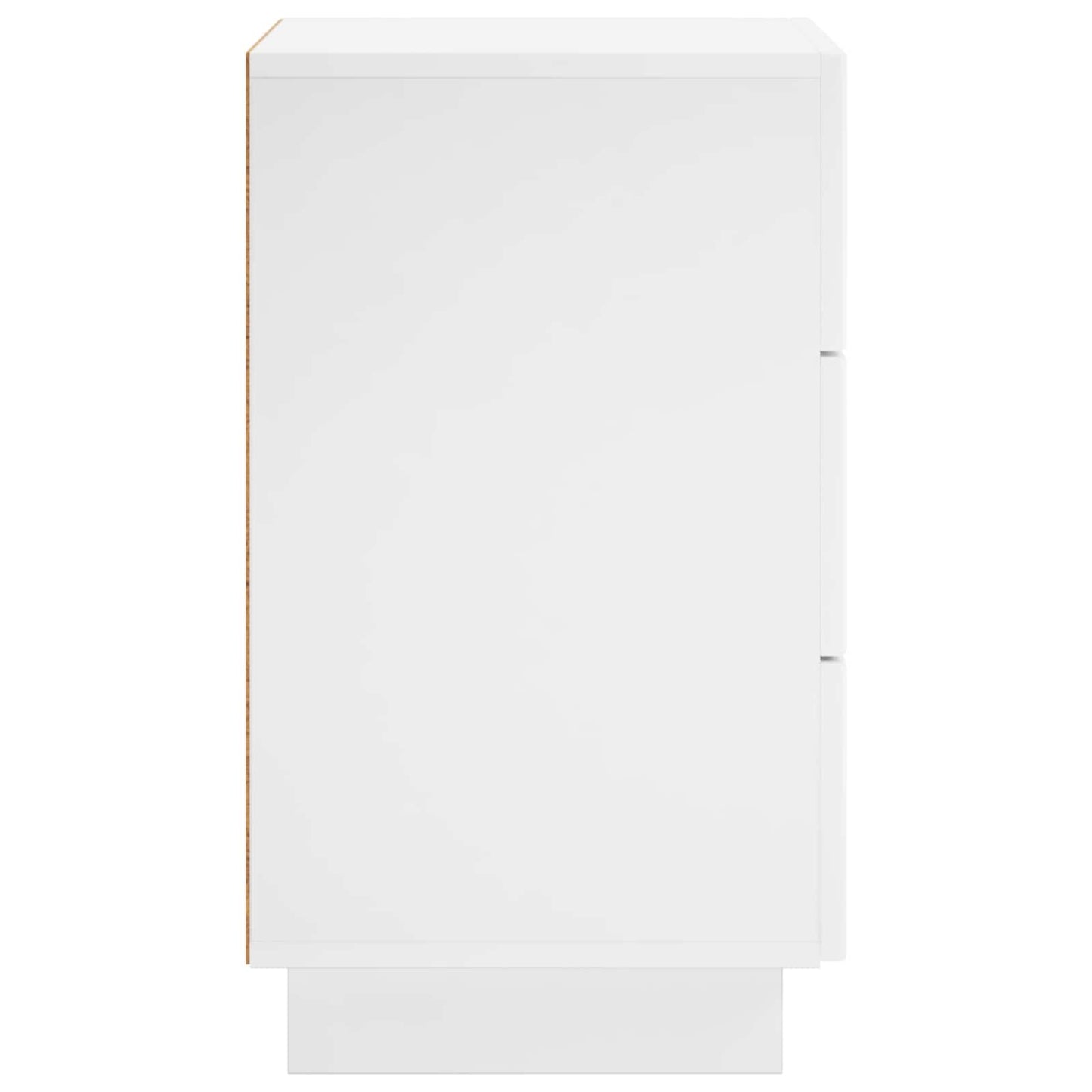 Nattbordskap 2 pcs Høgglans hvit 33,5 x 34,5 x 60 cm