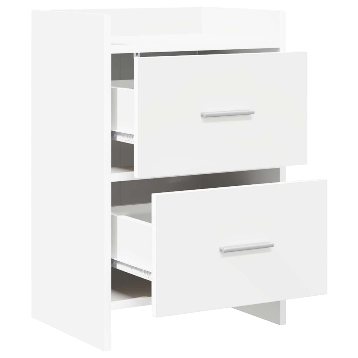 Nattbord 2 pcs Hvit 40 x 30 x 60 cm Konstruert tre