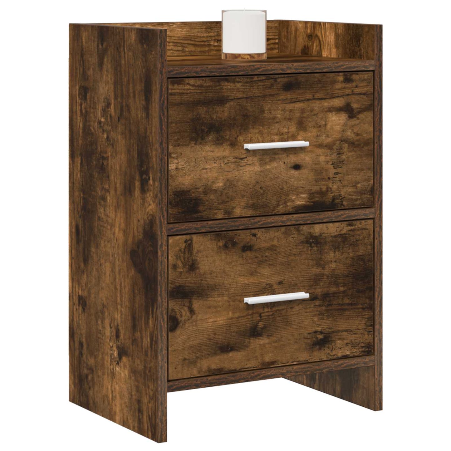 Nattbord 2 pcs Røkt Eik 40 x 30 x 60 cm Konstruert tre