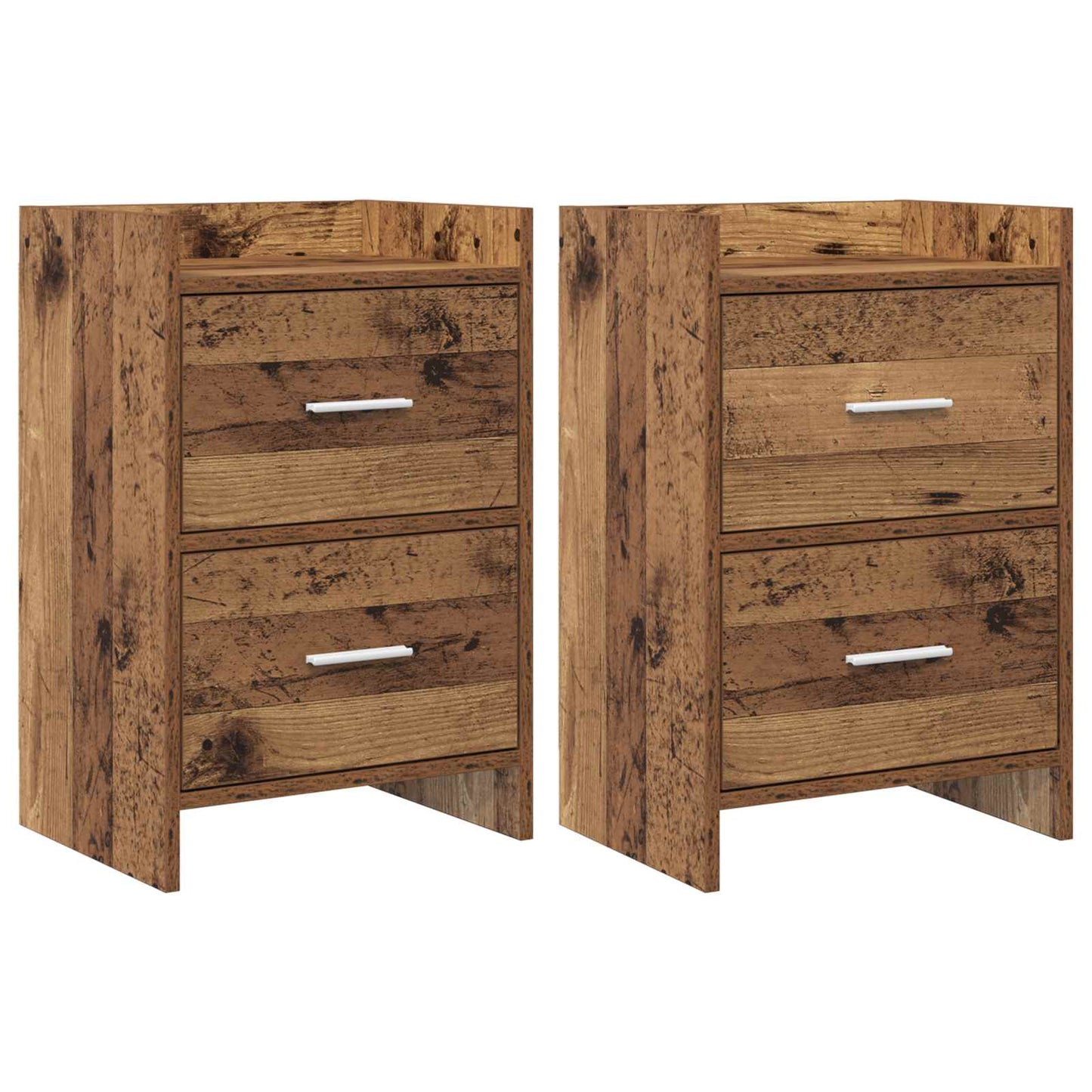 Nattbord 2 pcs Gammelt tre 40 x 30 x 60 cm Konstruert tre