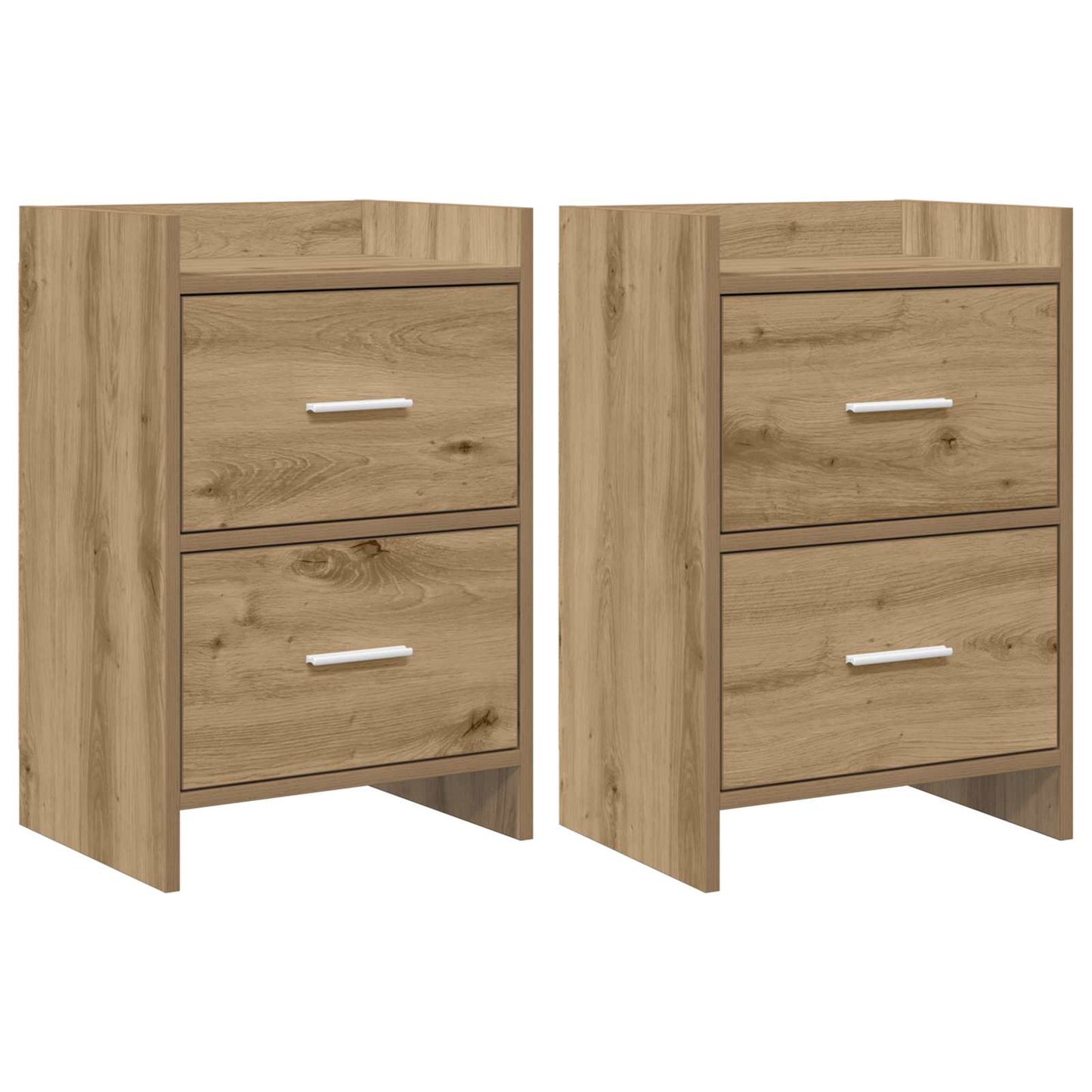Nattbord 2 pcs Artisan eik 40 x 30 x 60 cm Konstruert tre