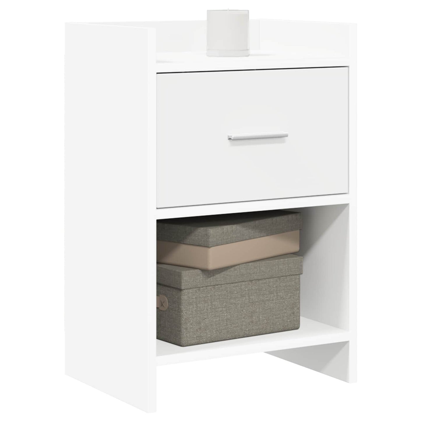 Nattbord 2 pcs Hvit 40 x 30 x 60 cm Konstruert tre