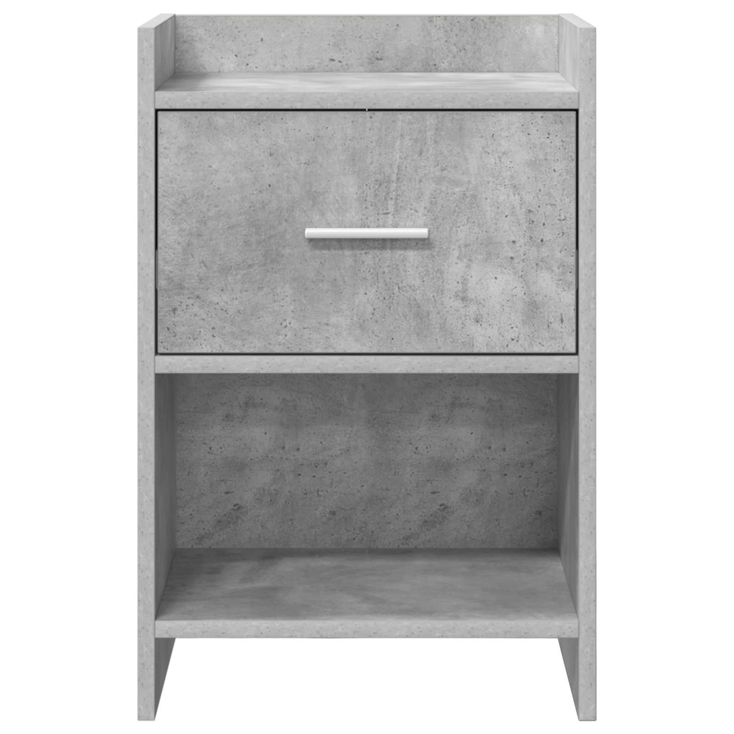 Nattbord 2 pcs Betonggrå 40 x 30 x 60 cm Konstruert tre