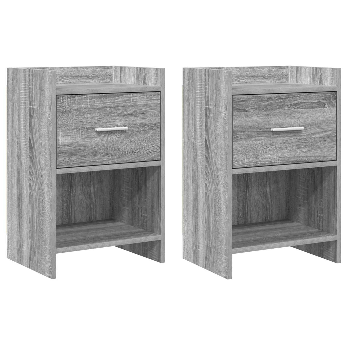 Nattbord 2 pcs Grå Sonoma 40 x 30 x 60 cm Konstruert tre