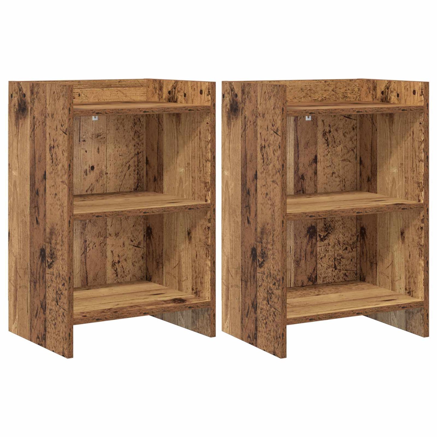 Nattbord 2 pcs Gammelt tre 40 x 30 x 60 cm Konstruert tre