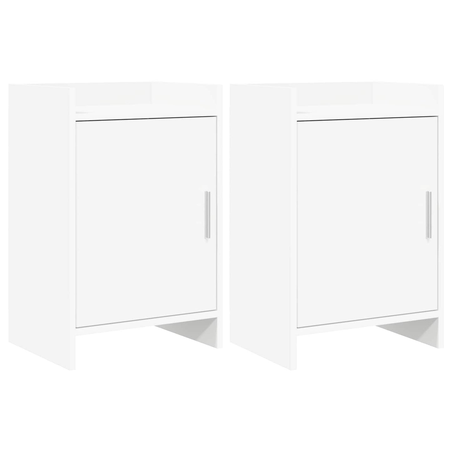 Nattbord 2 pcs Hvit 40 x 30 x 60 cm Konstruert tre