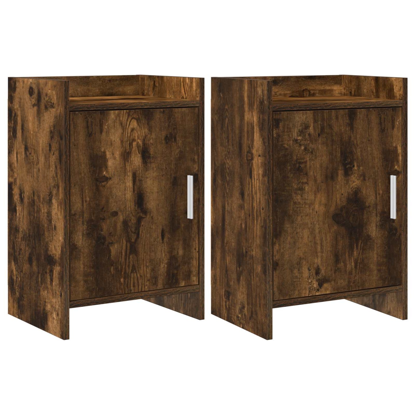 Nattbord 2 pcs Røkt Eik 40 x 30 x 60 cm Konstruert tre