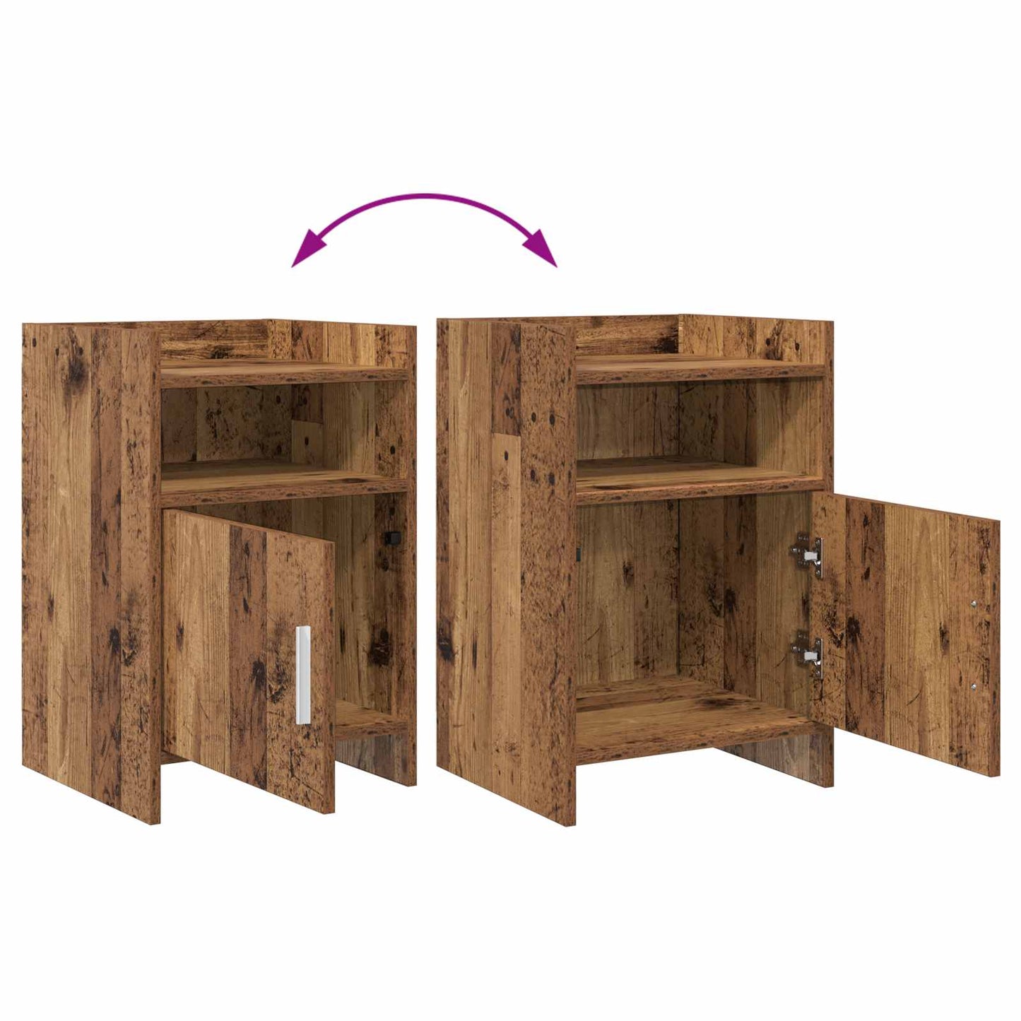 Nattbord Gammelt tre 40 x 36 x 60 cm Konstruert tre