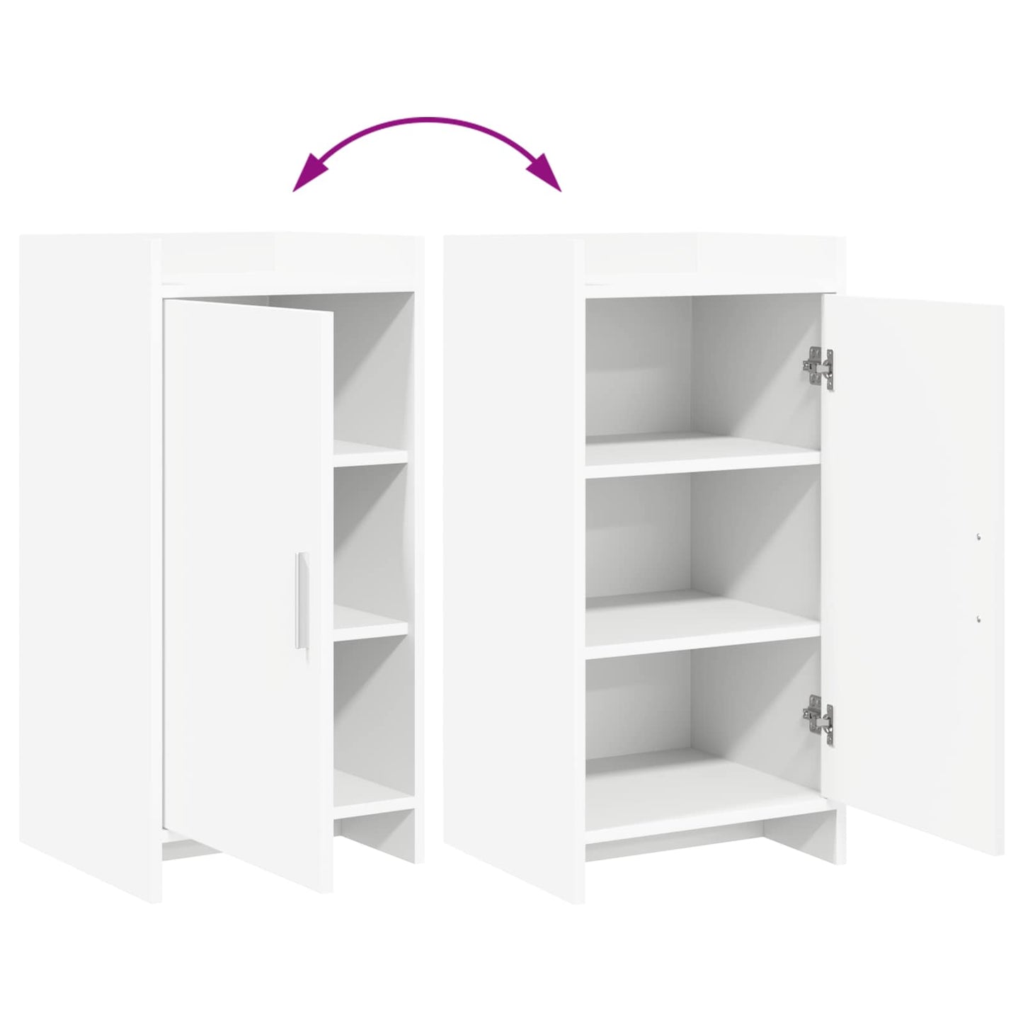 Serviesskap Hvit 40 x 36 x 80 cm Konstruert tre