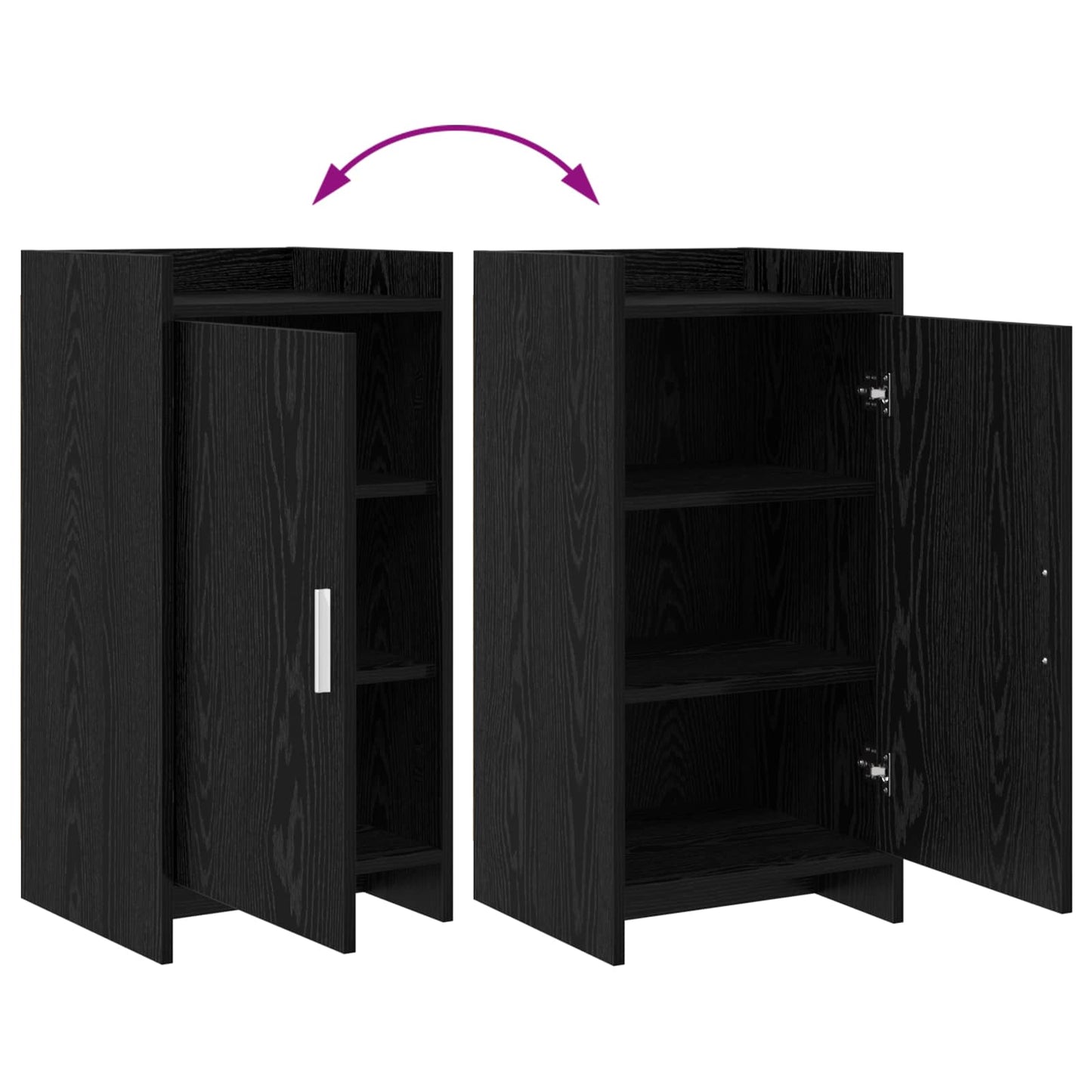 Serviesskap Svart eik 40 x 36 x 80 cm Konstruert tre
