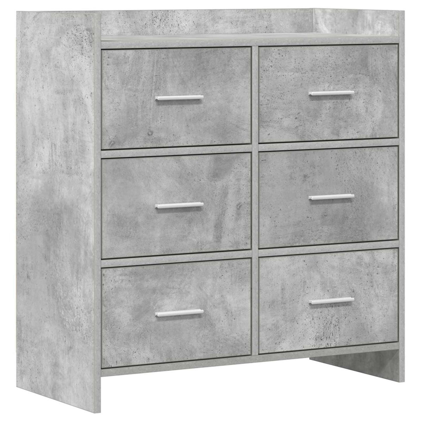 Serviesskap Betonggrå 75 x 33 x 80 cm Konstruert tre