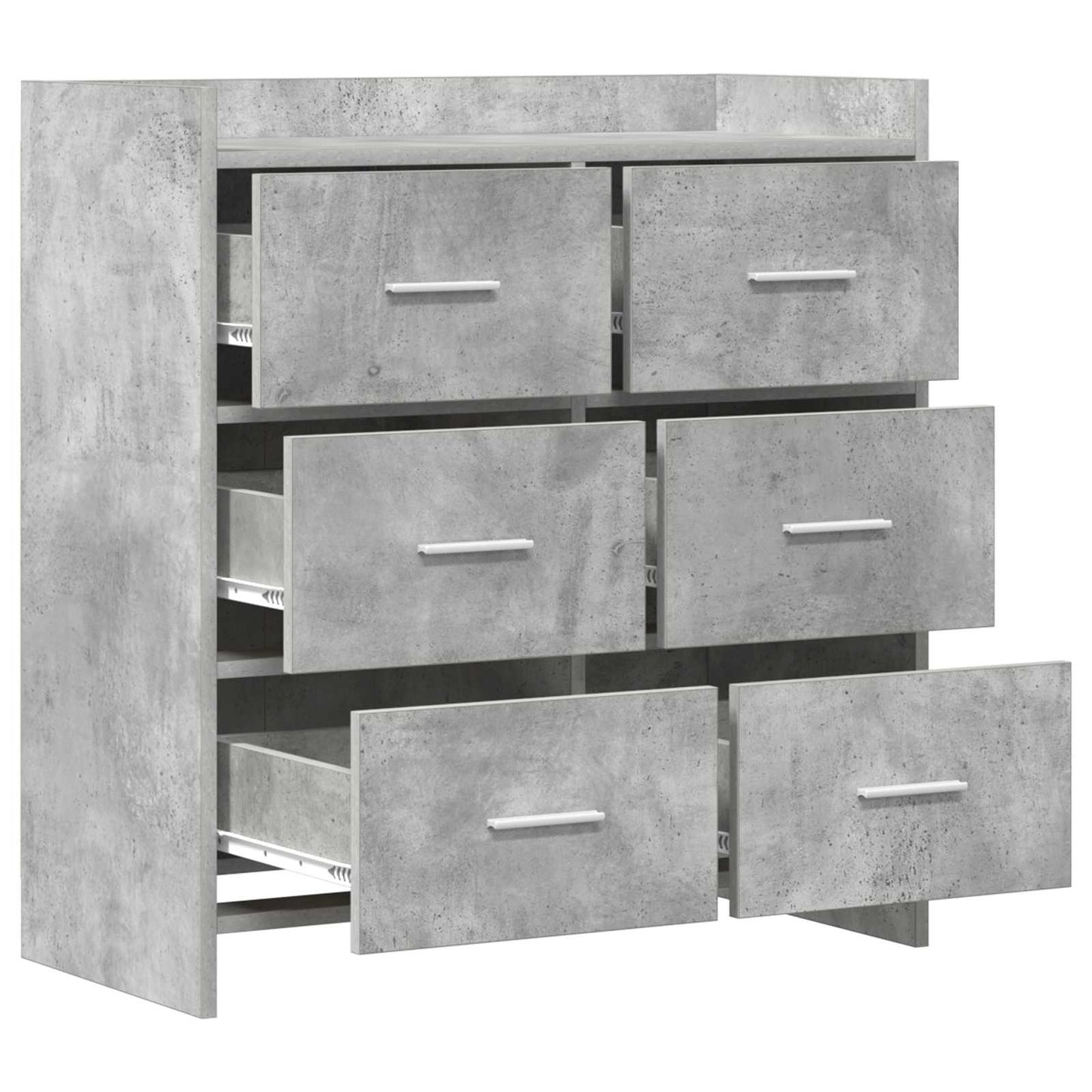 Serviesskap Betonggrå 75 x 33 x 80 cm Konstruert tre