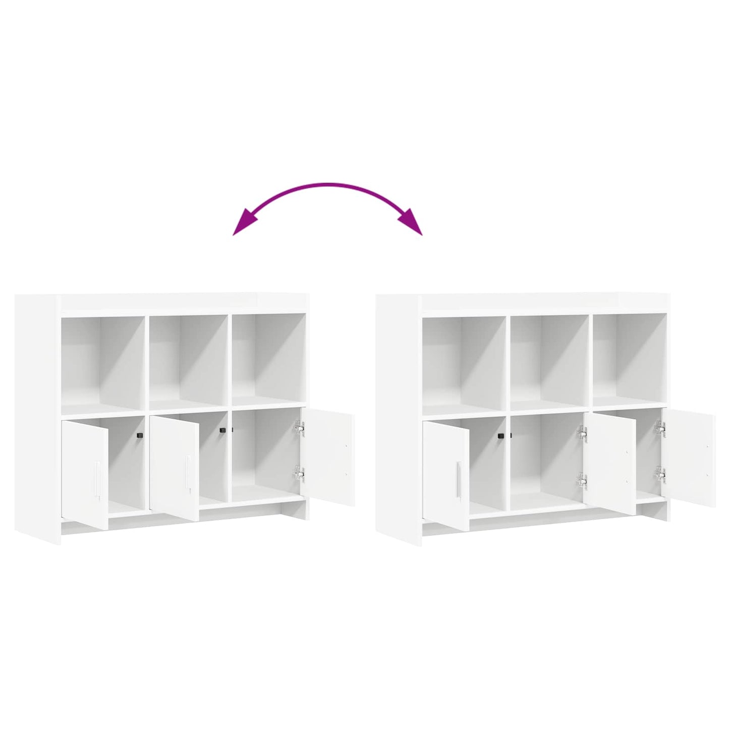 Serviesskap Hvit 98,5 x 33 x 80 cm Konstruert tre