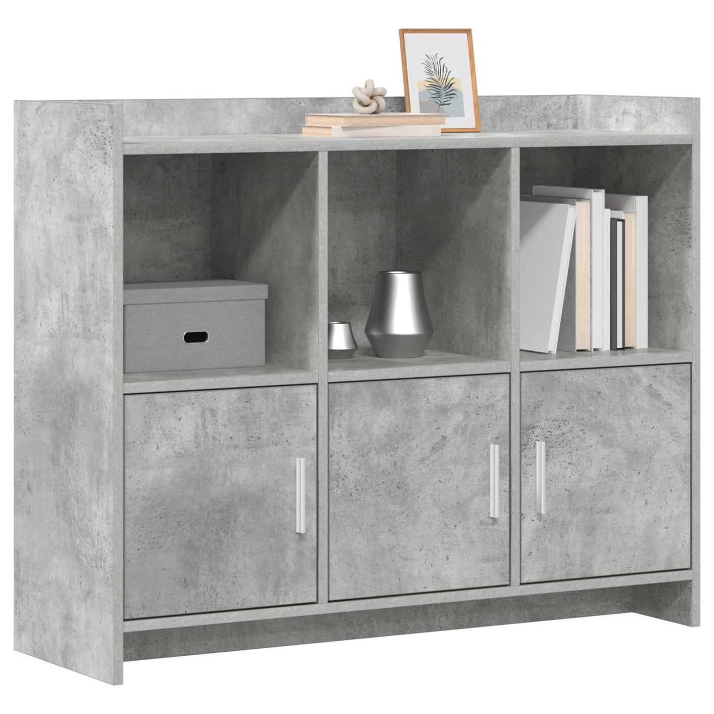 Serviesskap Betonggrå 98,5 x 33 x 80 cm Konstruert tre