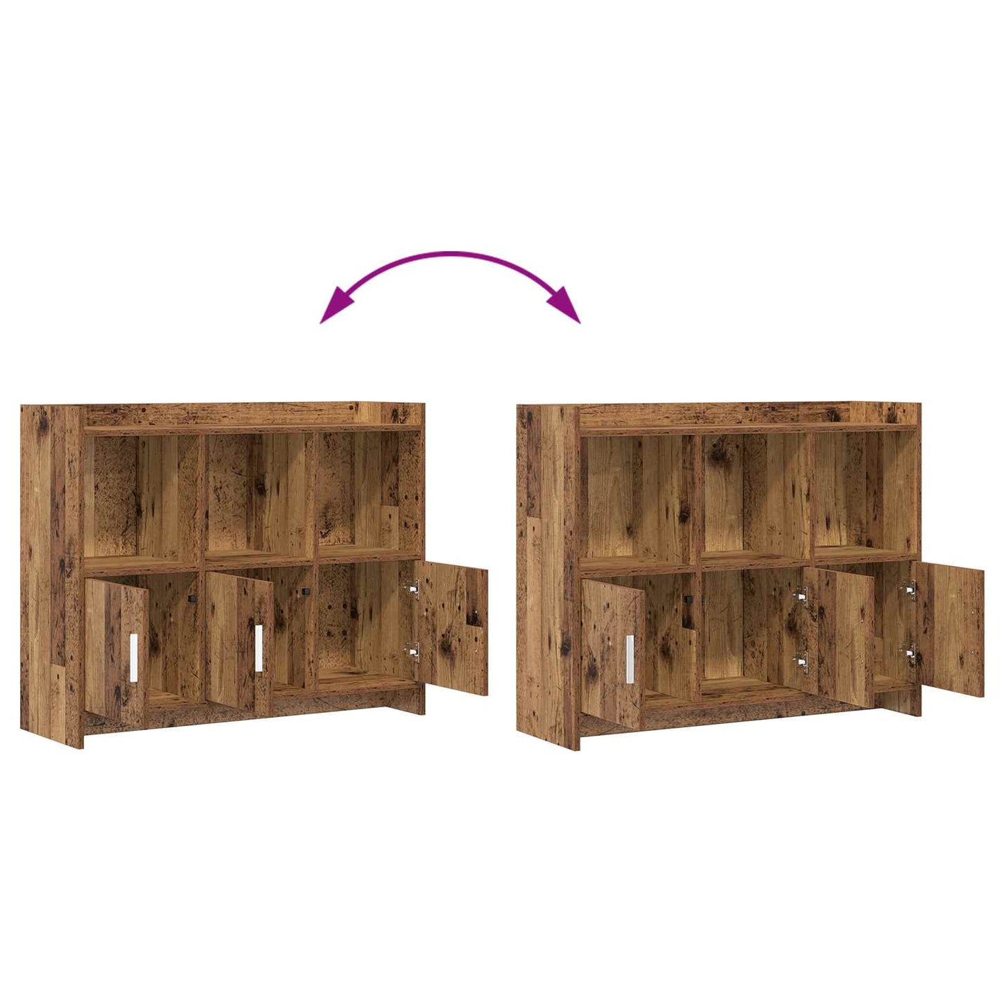 Serviesskap Gammelt tre 98,5 x 33 x 80 cm Konstruert tre