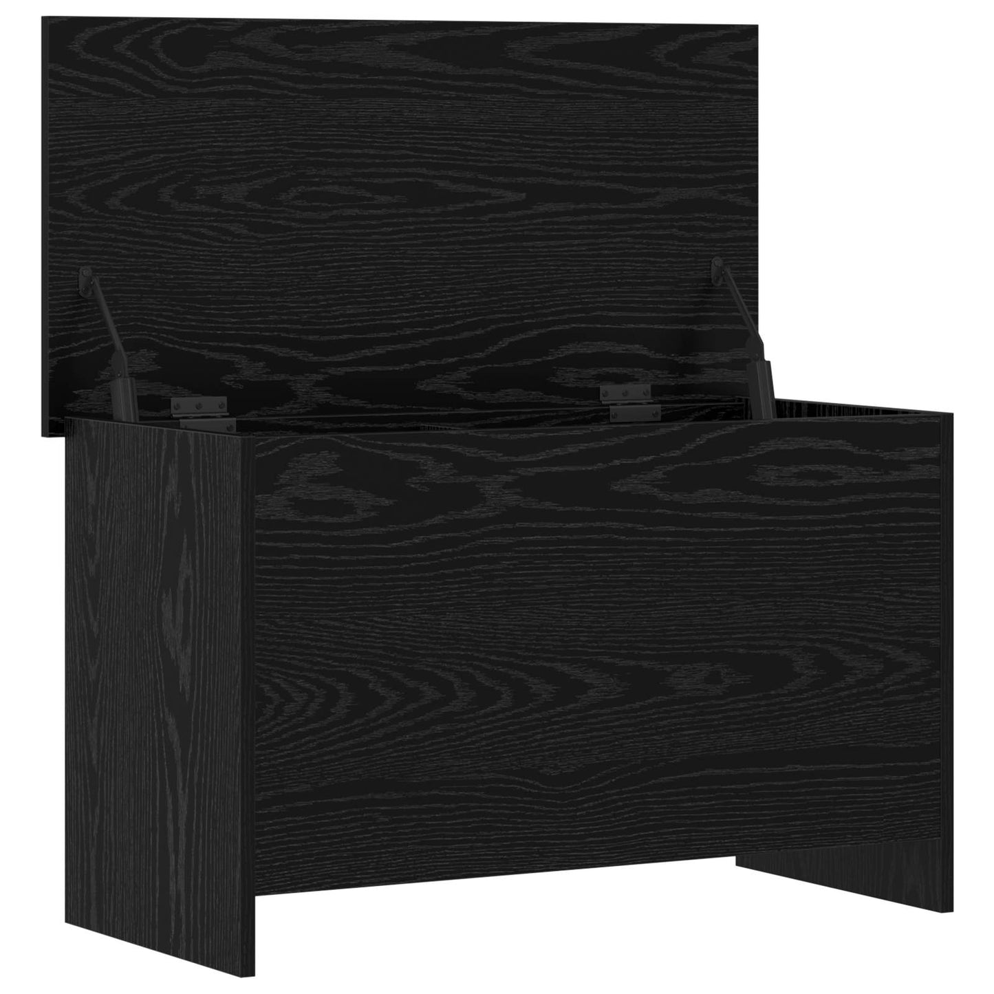 Oppbevaringskiste Svart eik 80 x 40 x 50 cm Konstruert tre