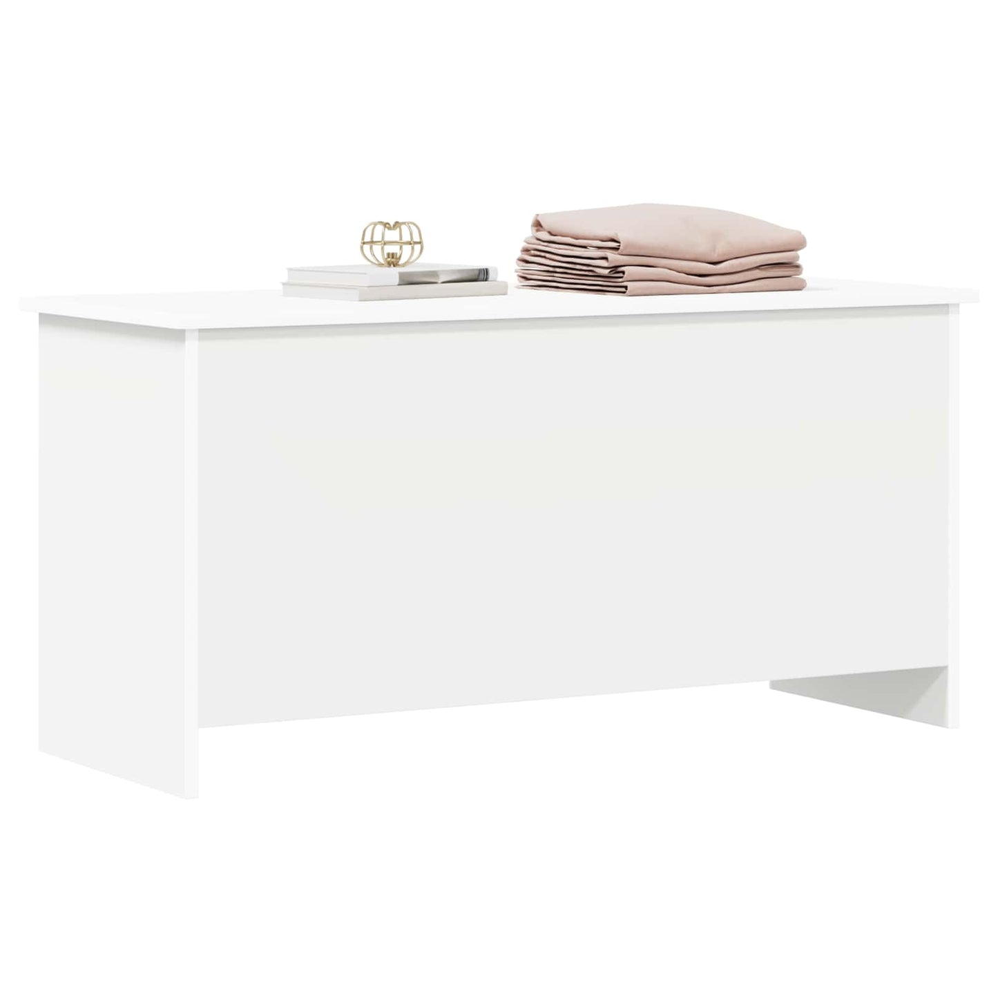 Oppbevaringskiste Hvit 100 x 40 x 50 cm Konstruert tre