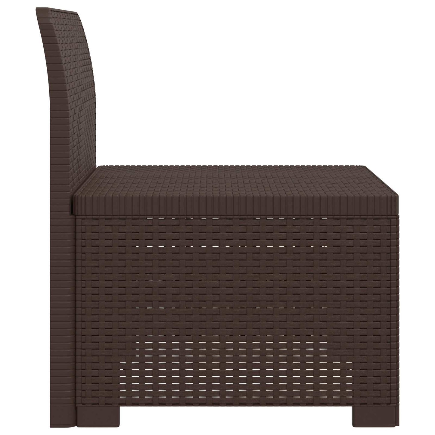 1-seters Hage Sofa Rattan Utseende PP Brun