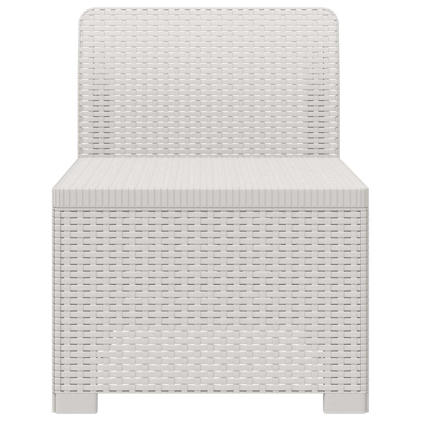1-seters Hage Sofa Rattan Utseende PP Hvit