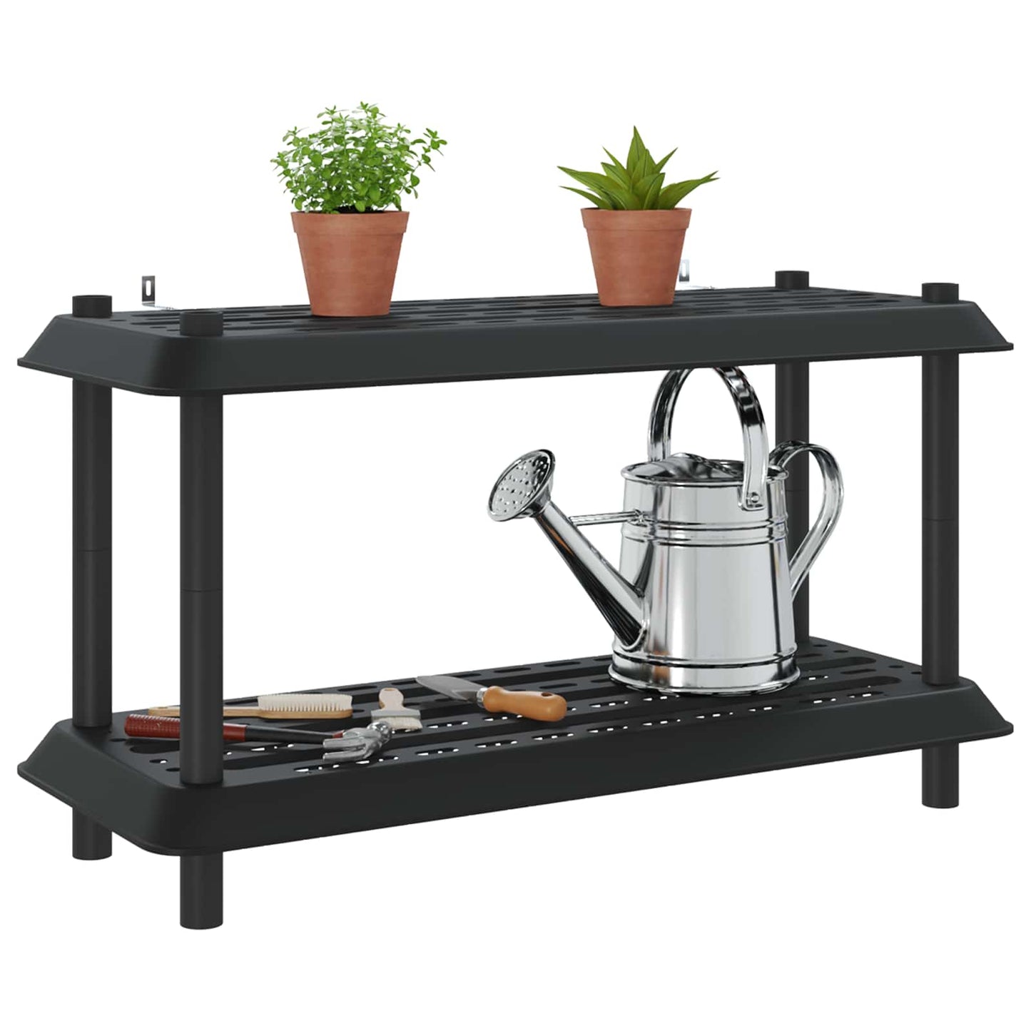 Hyllesystem 2 nivåer 100 x 40 x 55,5 cm PP Antrasitt