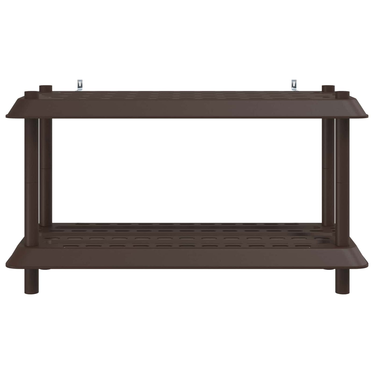 Hyllesystem 2 nivåer 100 x 40 x 55,5 cm PP Brun