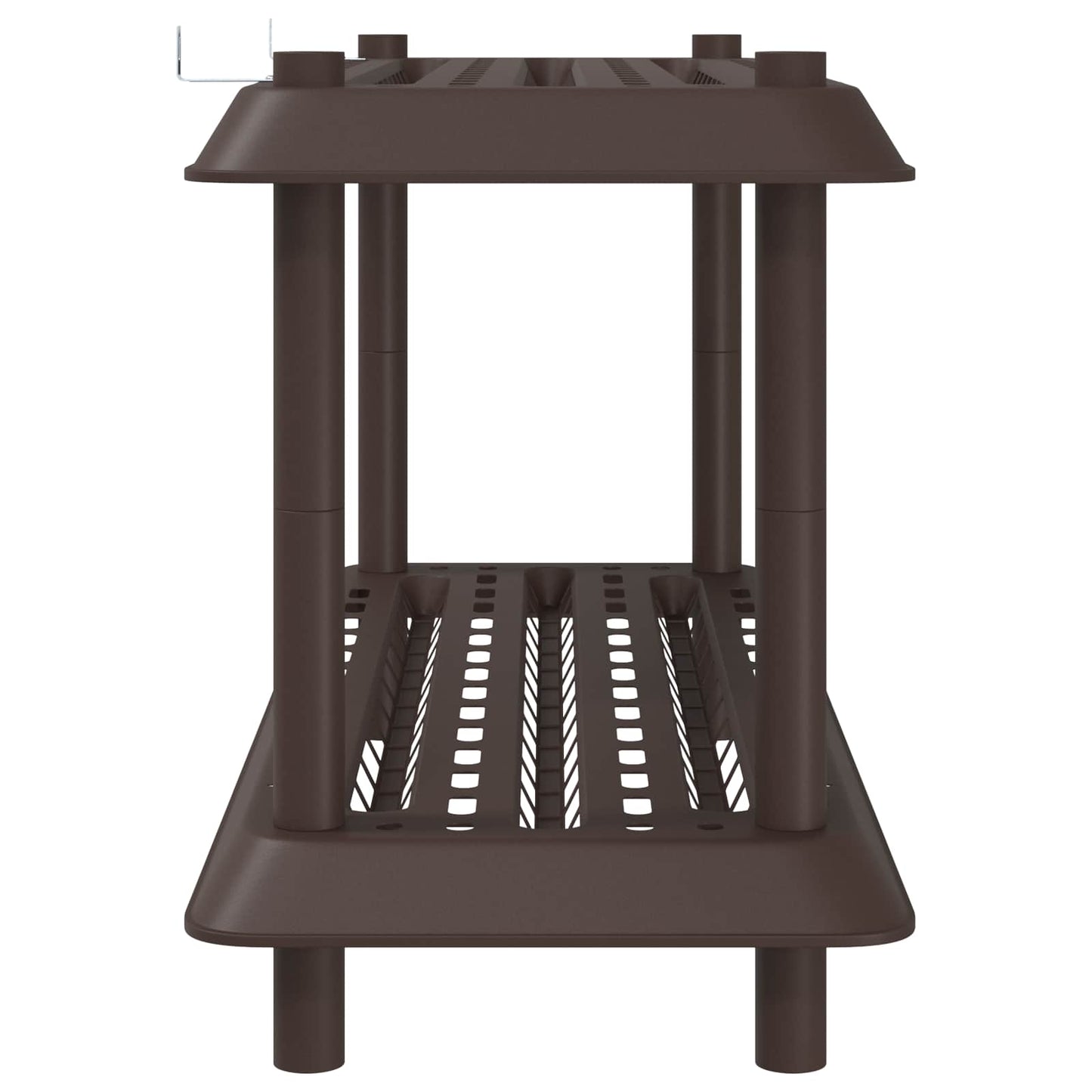 Hyllesystem 2 nivåer 100 x 40 x 55,5 cm PP Brun