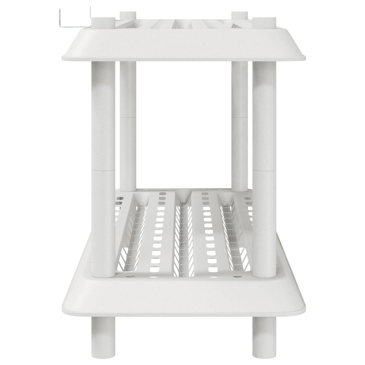 Hyllesystem 2 nivåer 100 x 40 x 55,5 cm PP Hvit