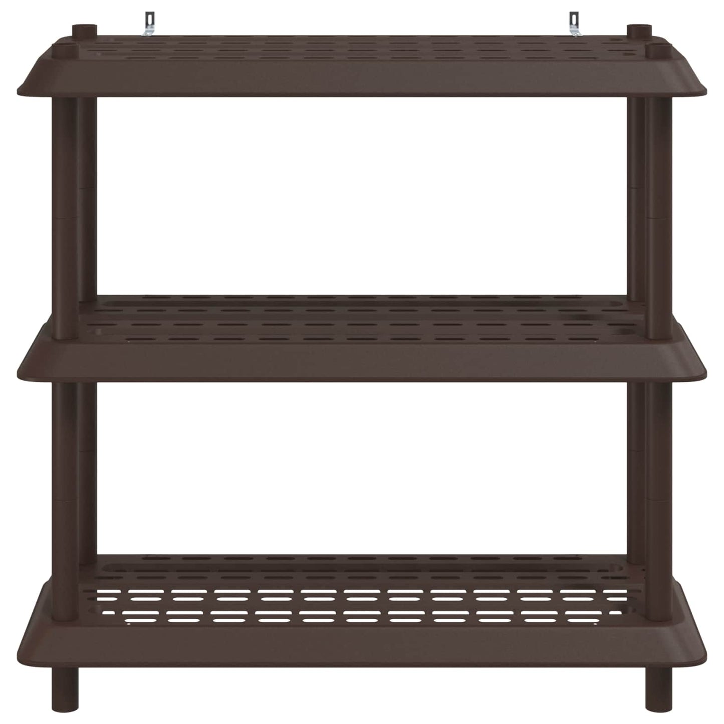 Hyllesystem 3 nivåer 100 x 40 x 96 cm PP Brun