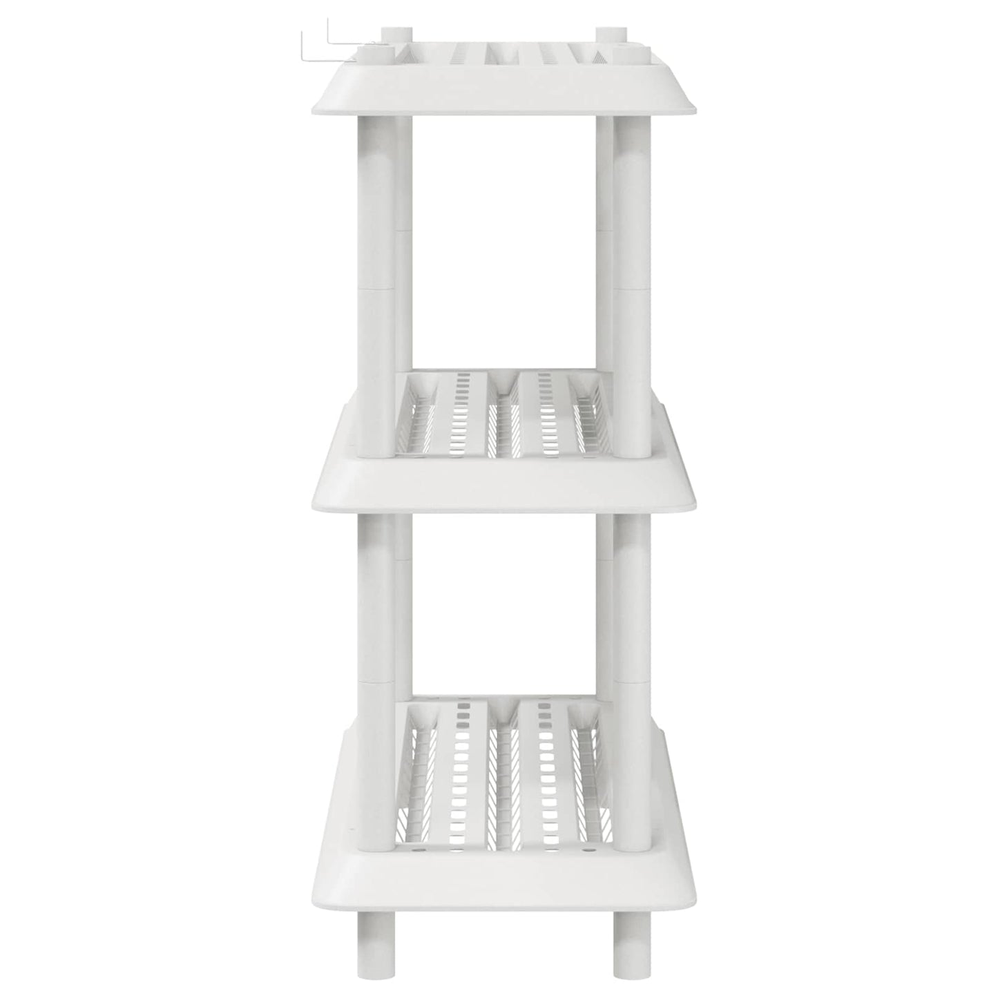 Hyllesystem 3 nivåer 100 x 40 x 96 cm PP Hvit