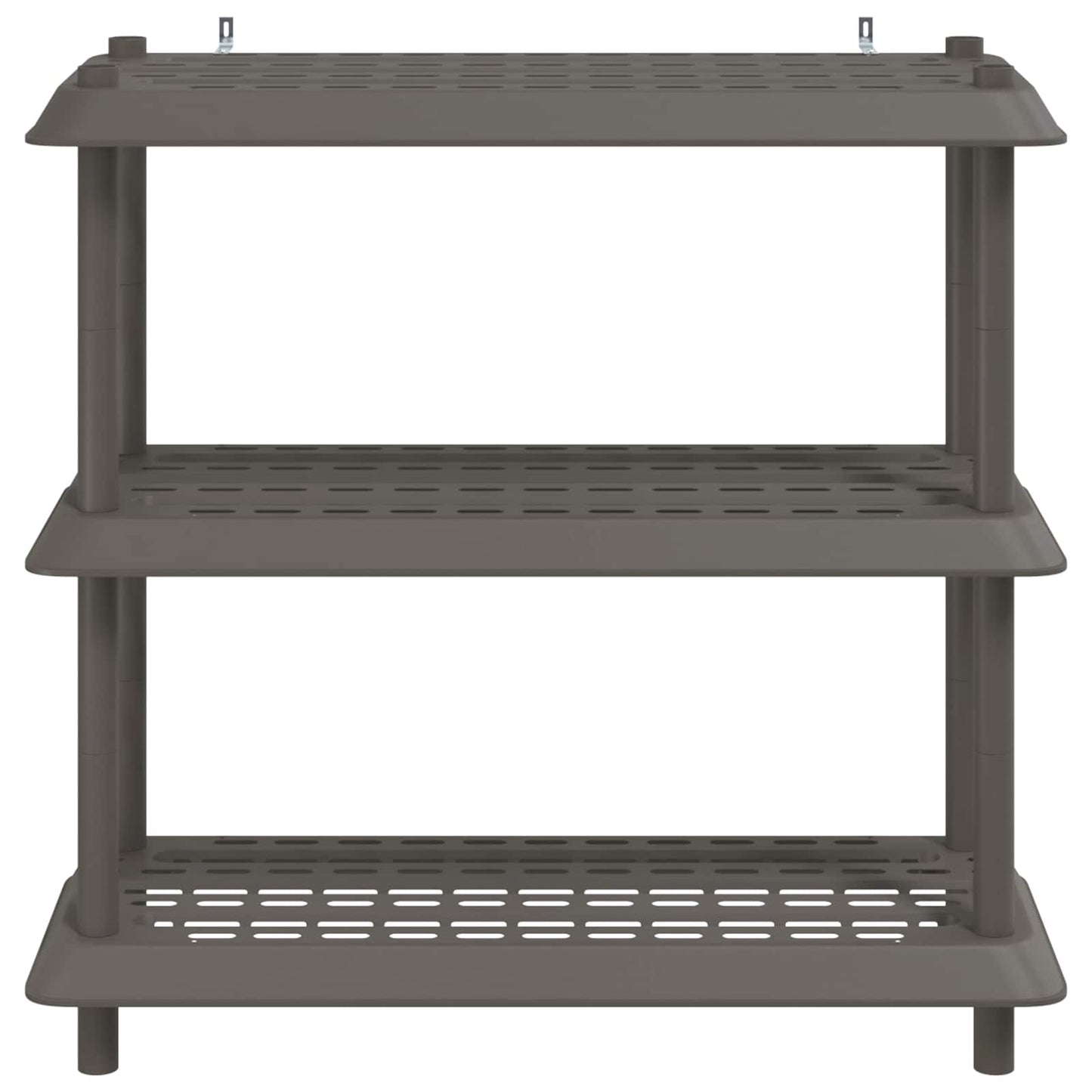 Hyllesystem 3 nivåer 100 x 40 x 96 cm PP Lysegrå