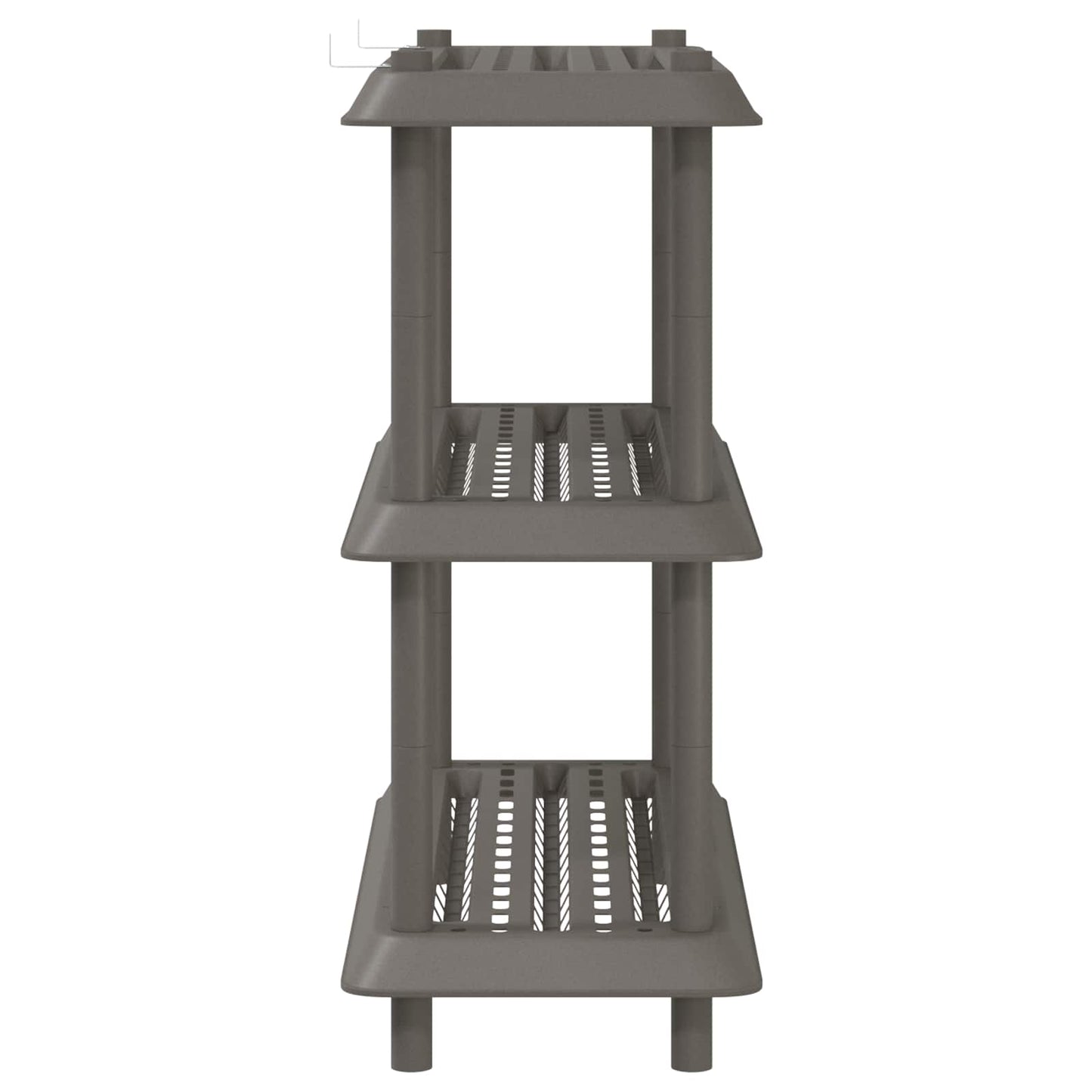 Hyllesystem 3 nivåer 100 x 40 x 96 cm PP Lysegrå