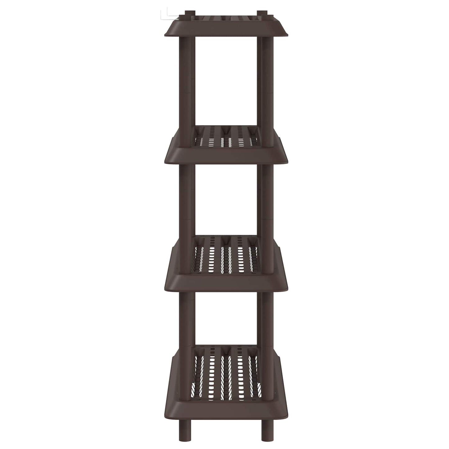Hyllesystem 4 nivåer 100 x 40 x 136,5 cm PP Brun