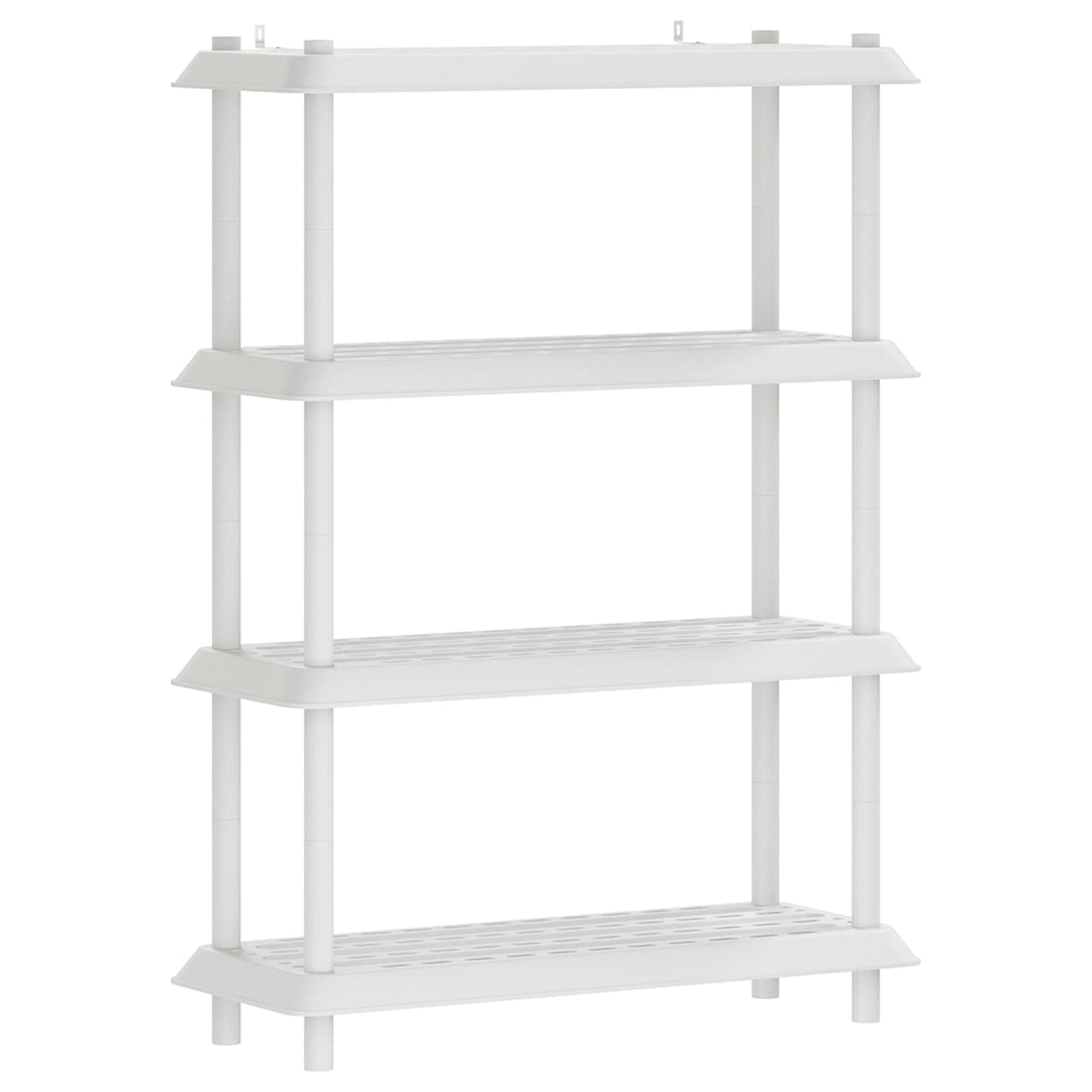 Hyllesystem 4 nivåer 100 x 40 x 136,5 cm PP Hvit