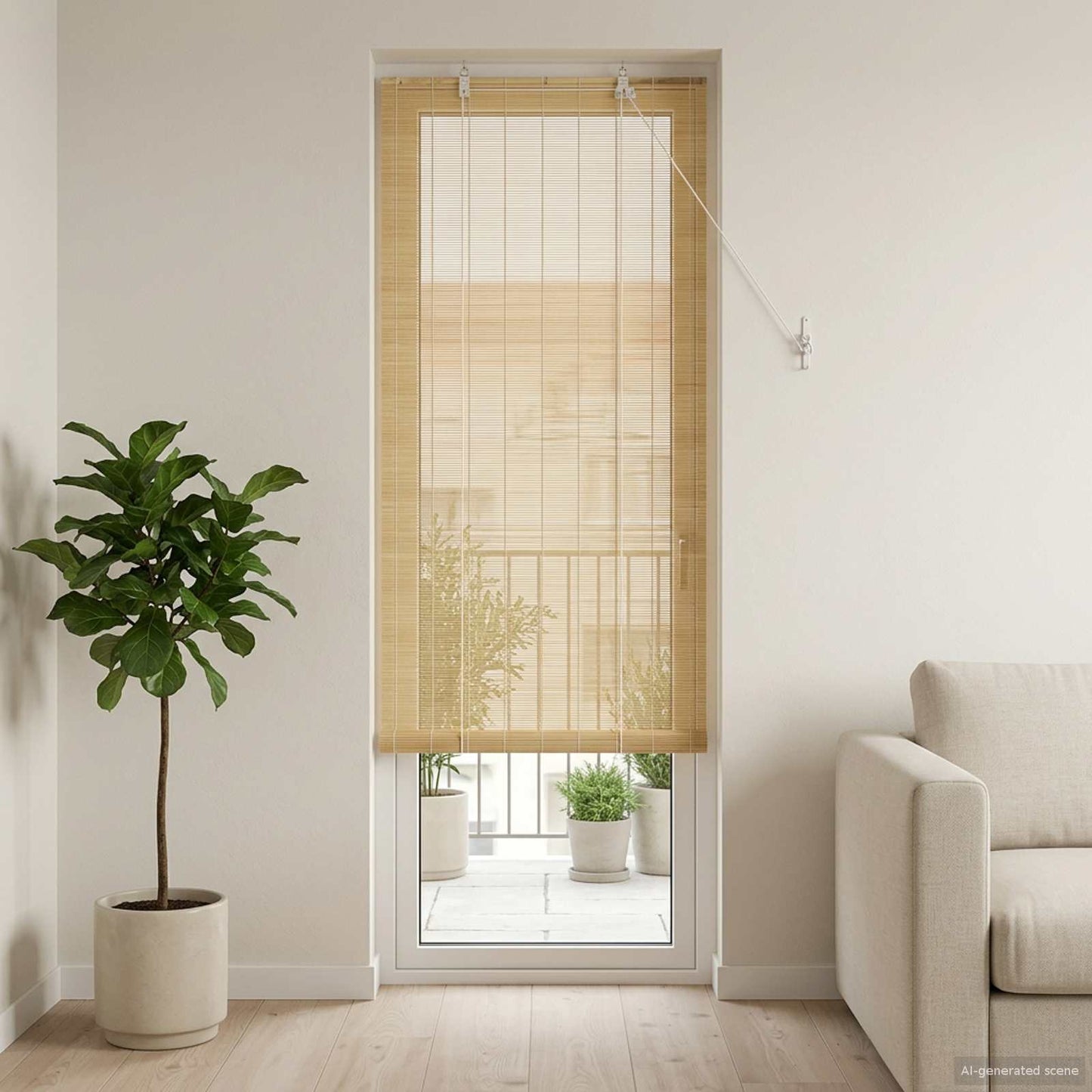 Rullegardin Naturlig 60 x 220 cm Bambus