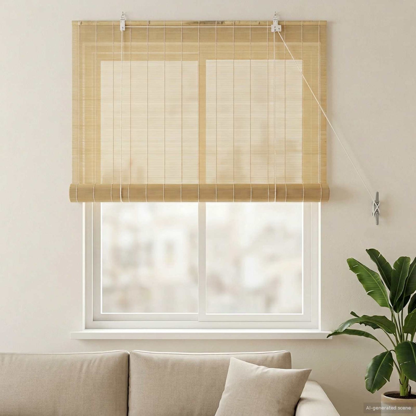 Rullegardin Naturlig 90 x 160 cm Bambus