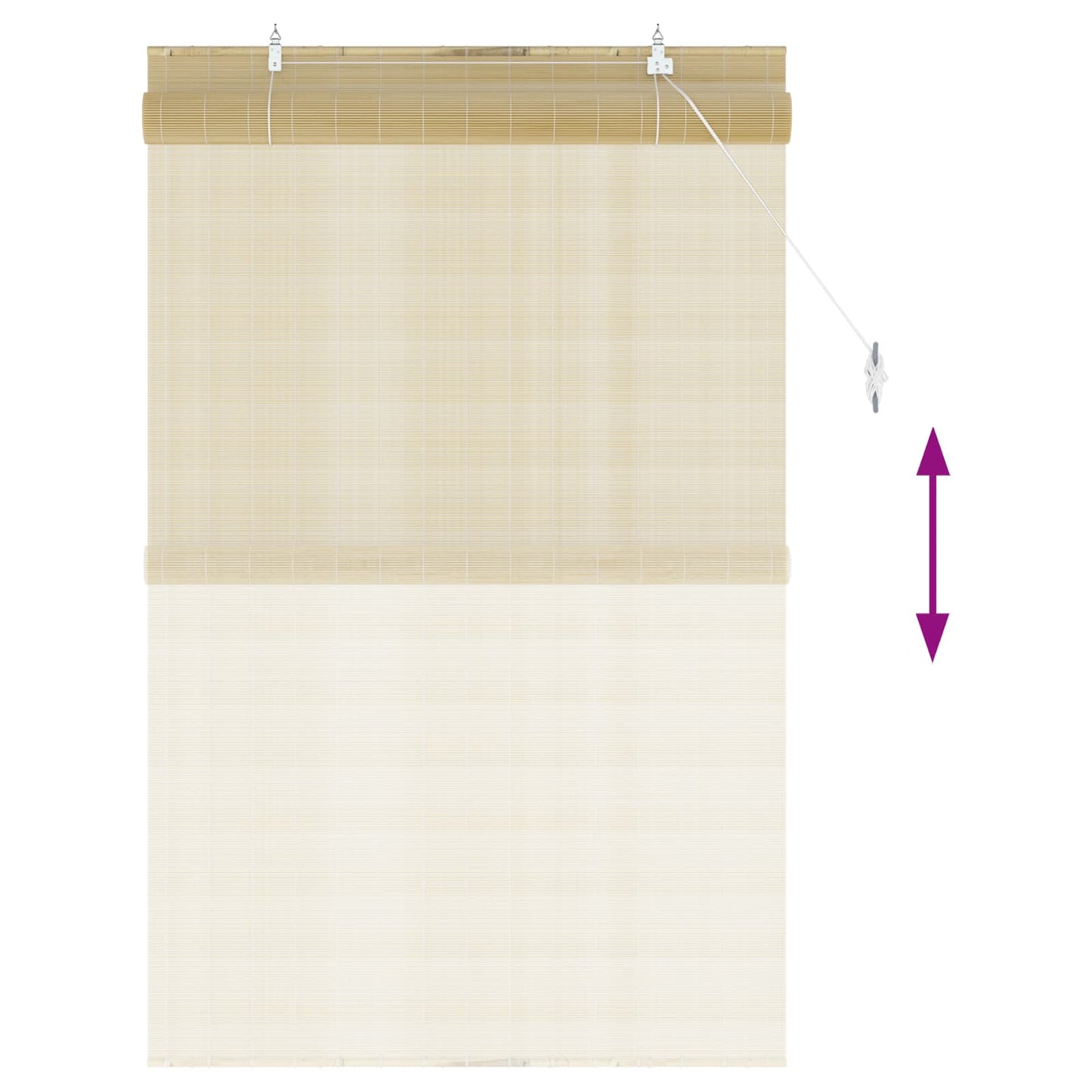 Rullegardin Naturlig 110 x 160 cm Bambus